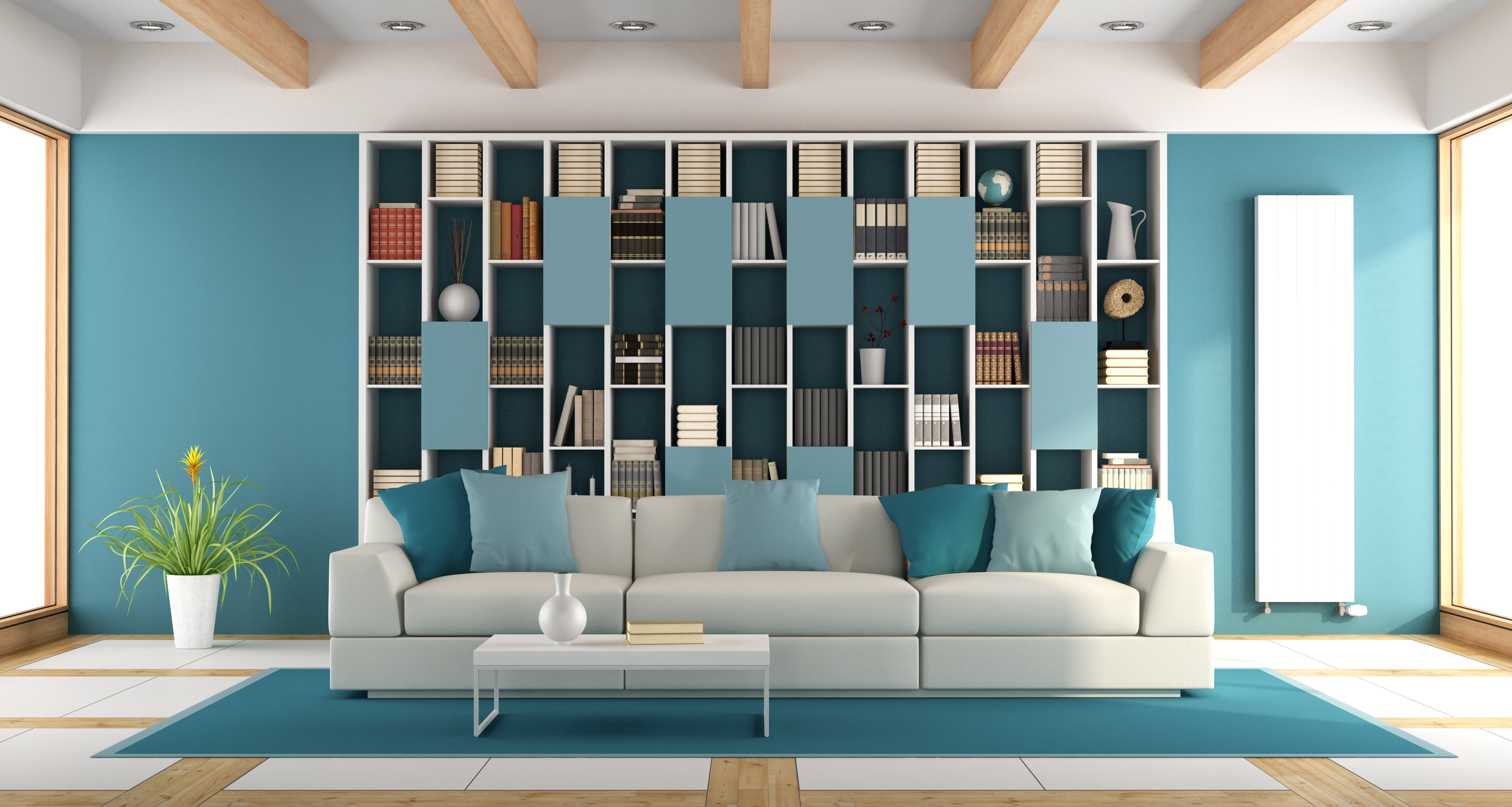 Handy-Wallpaper Zimmer, Buch, Sofa, Wohnzimmer, Menschengemacht, Möbilar kostenlos herunterladen.