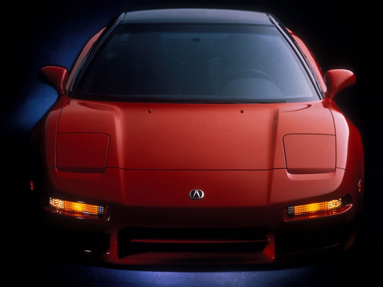 sports, auto, tuning, acura, cars, red, front view, neon, akura, nsx