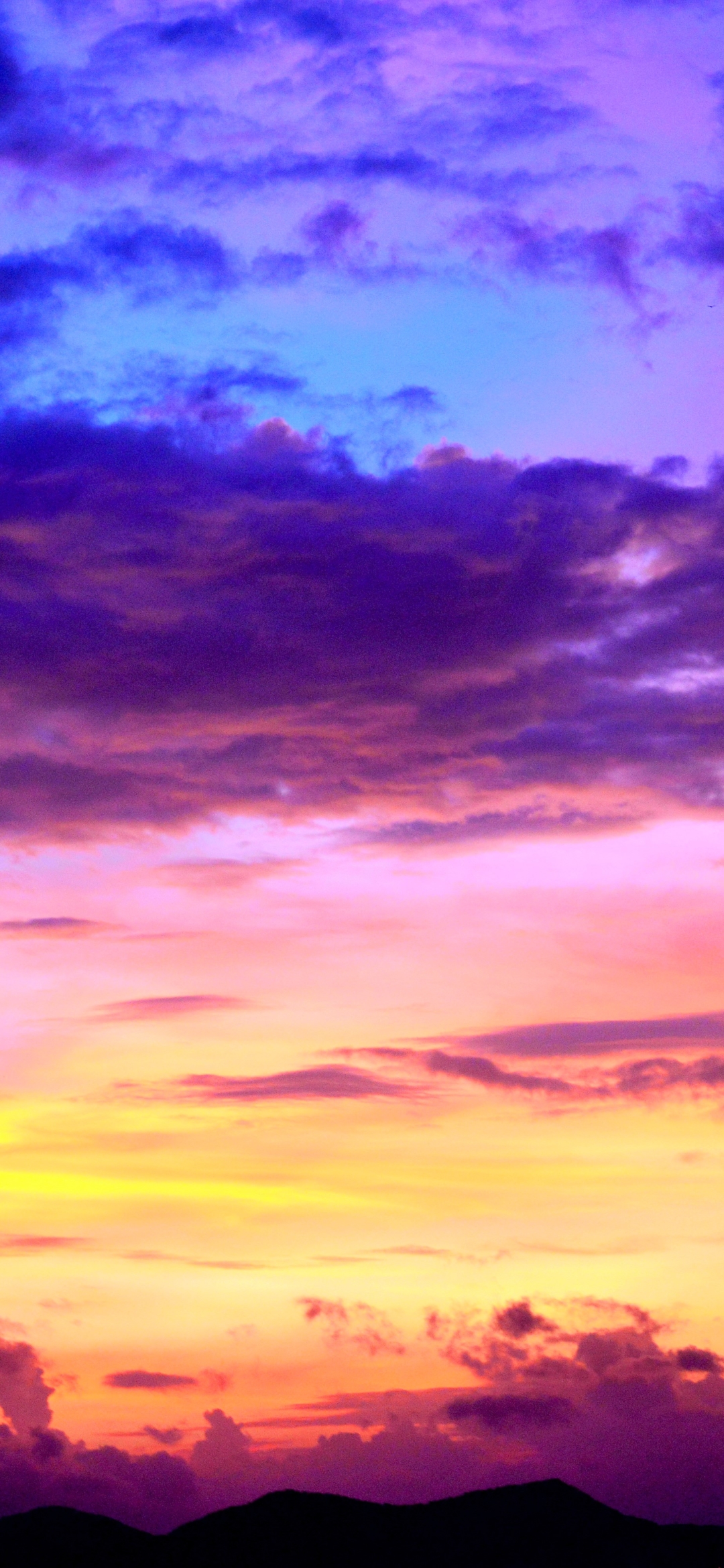 Download mobile wallpaper Sunset, Sky, Earth, Purple, Cloud for free.