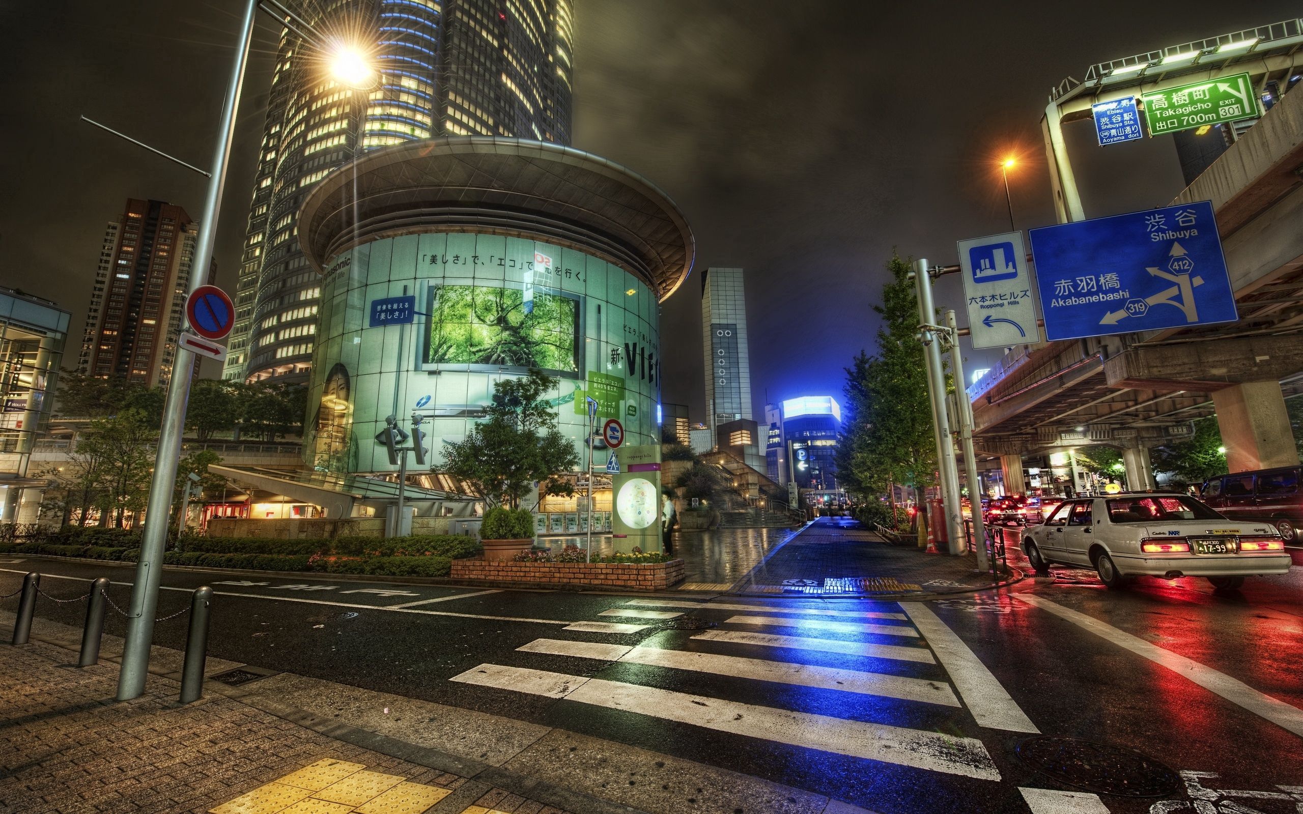 Скачать картинку Города, Дорога, Япония, Ночь, Мегаполис, Улица, Japan в телефон бесплатно.