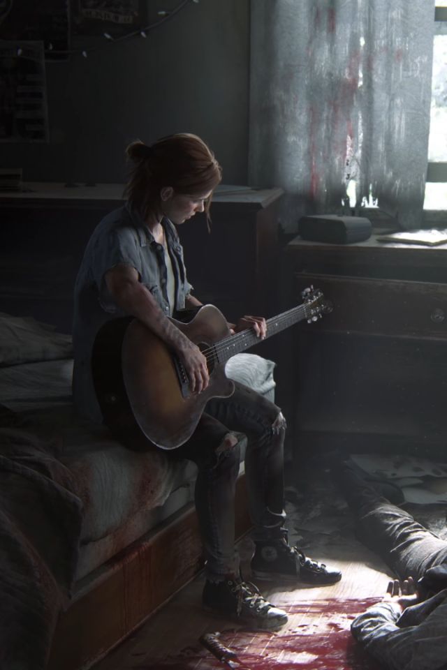 Handy-Wallpaper Gitarre, Computerspiele, Ellie (Der Letzte Von Uns), The Last Of Us: Part Ii kostenlos herunterladen.