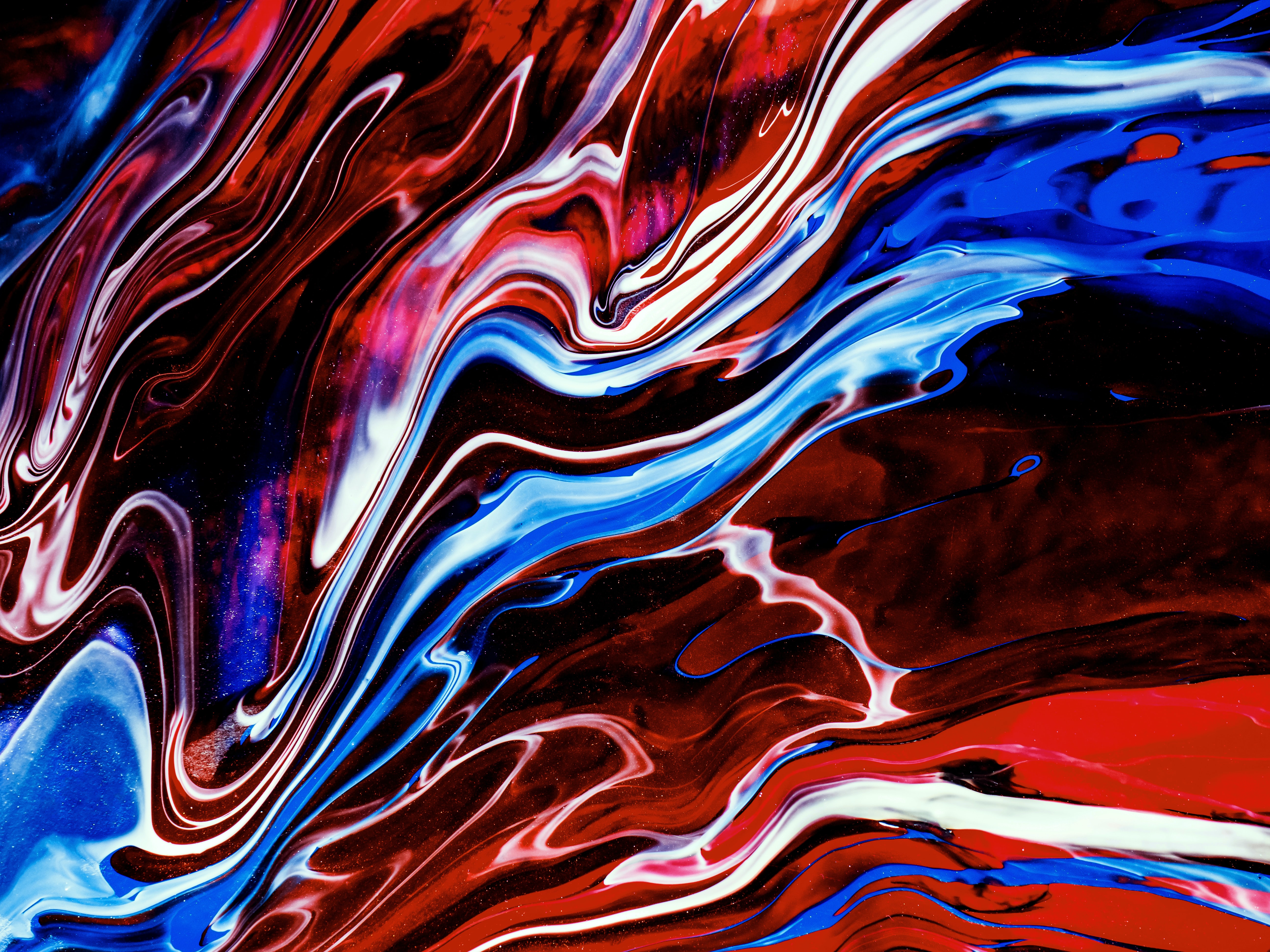 Download mobile wallpaper Fluid Art, Divorces, Motley, Multicolored, Paint, Abstract, Liquid for free.