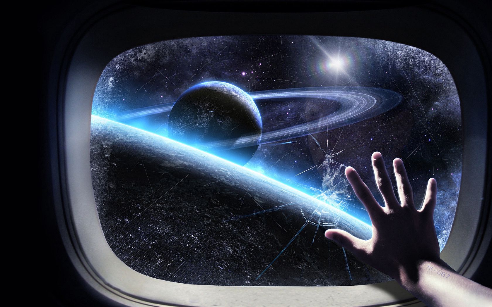 51852 скачать обои стекло, корабль, орбита, космос, рука, планета - заставки и картинки бесплатно