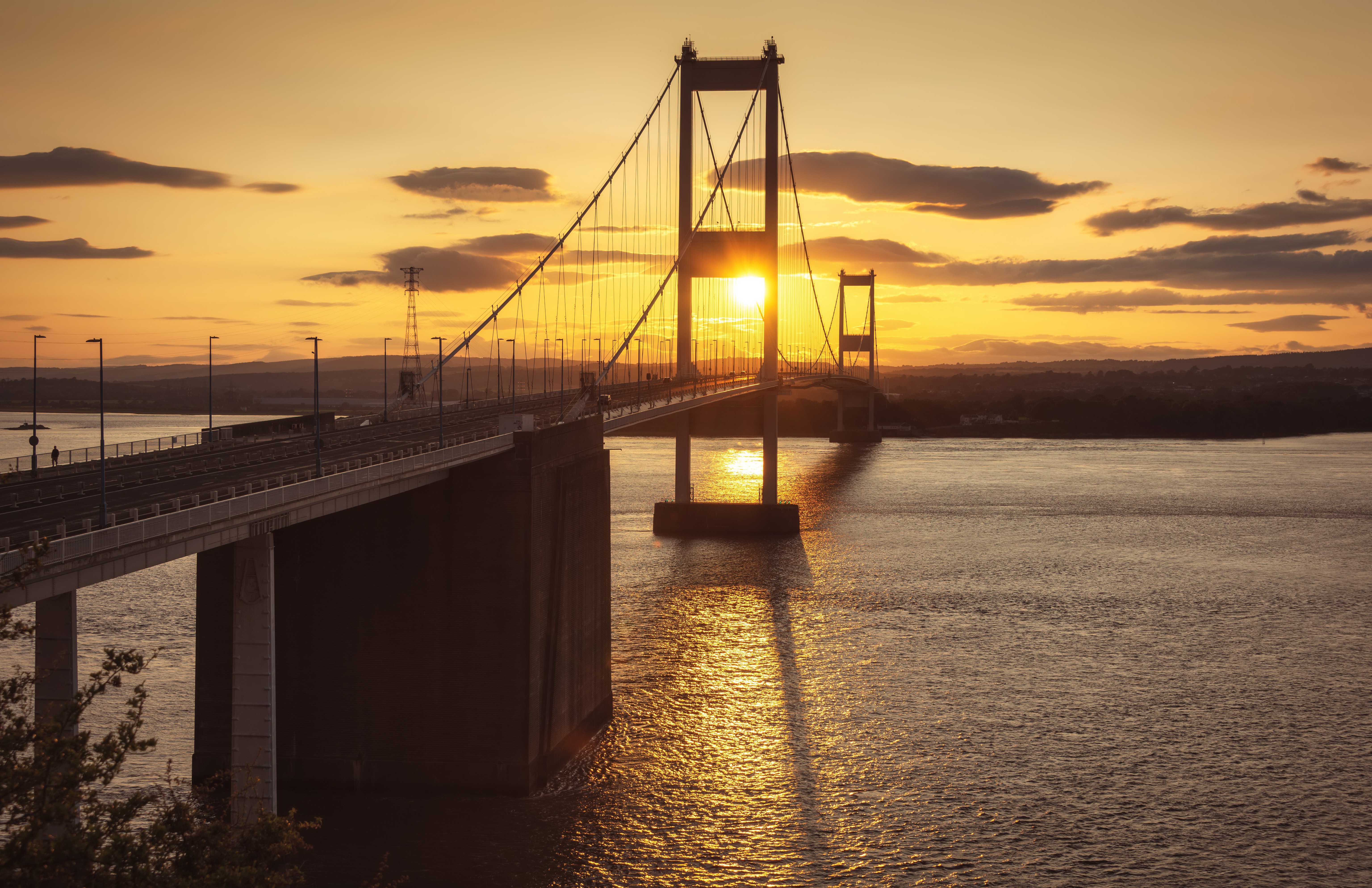 Laden Sie das Brücke, Nacht, Sonnenuntergang, Brücken, Bristol, Menschengemacht-Bild kostenlos auf Ihren PC-Desktop herunter