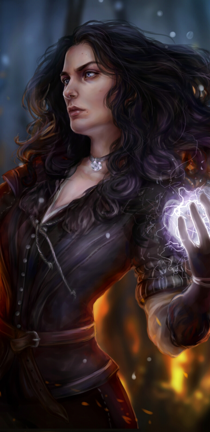 Download mobile wallpaper Witch, Video Game, Black Hair, The Witcher, The Witcher 3: Wild Hunt, Yennefer Of Vengerberg for free.