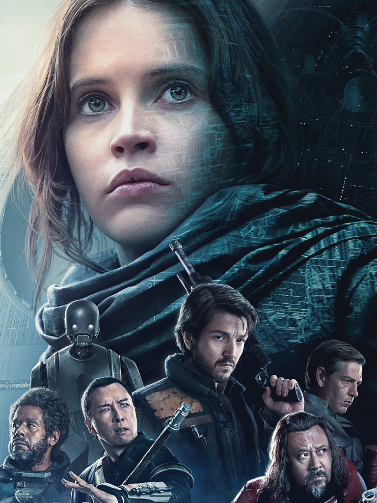 Download mobile wallpaper Star Wars, Movie, Forest Whitaker, Rogue One: A Star Wars Story, Felicity Jones, Donnie Yen, Jyn Erso, Chirrut Îmwe, Diego Luna, Saw Gerrera, Captain Cassian Andor for free.