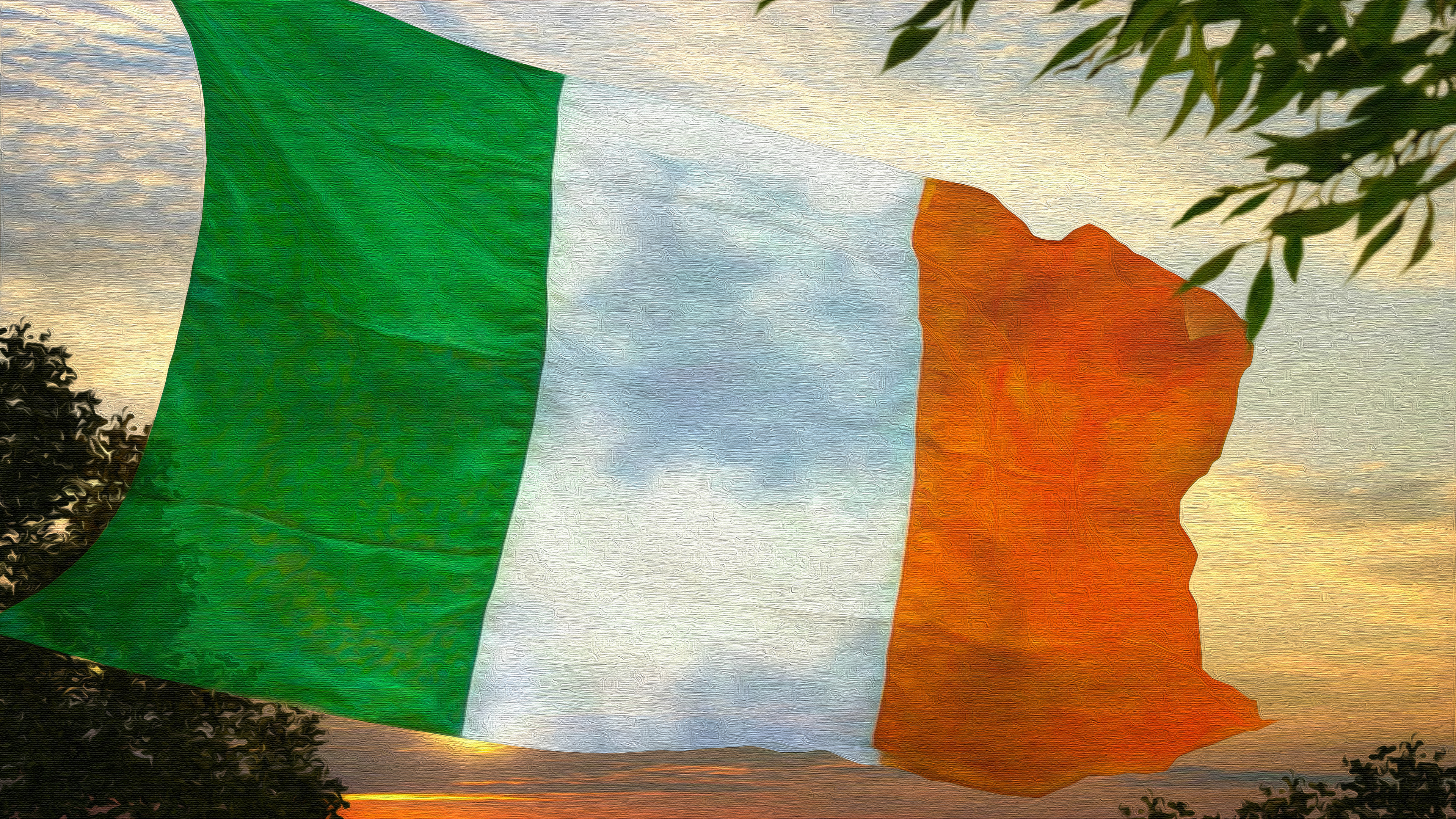 1530773 Hintergrundbild herunterladen verschiedenes, flagge von irland, flagge, flaggen - Bildschirmschoner und Bilder kostenlos