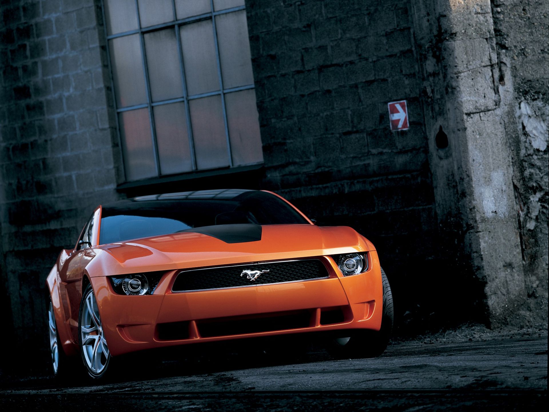 Handy-Wallpaper Ford, Ford Mustang, Muscle Car, Fahrzeuge, Orangefarbenes Auto kostenlos herunterladen.