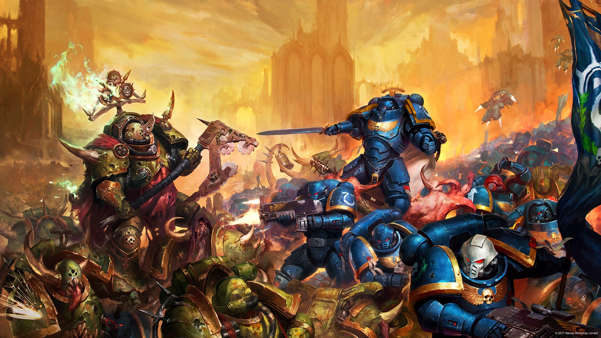 Free download wallpaper Warhammer, Warrior, Battle, Warhammer 40K, Video Game on your PC desktop