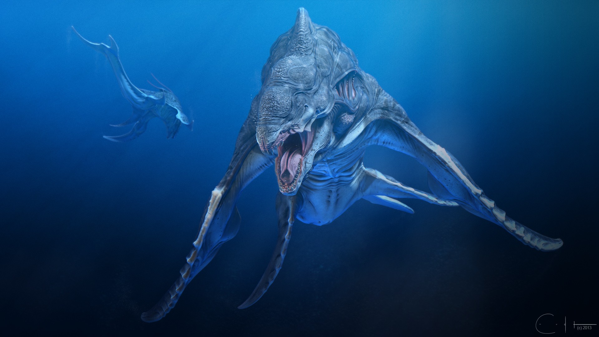 PCデスクトップにファンタジー, 海, 生き物, 海の怪物画像を無料でダウンロード