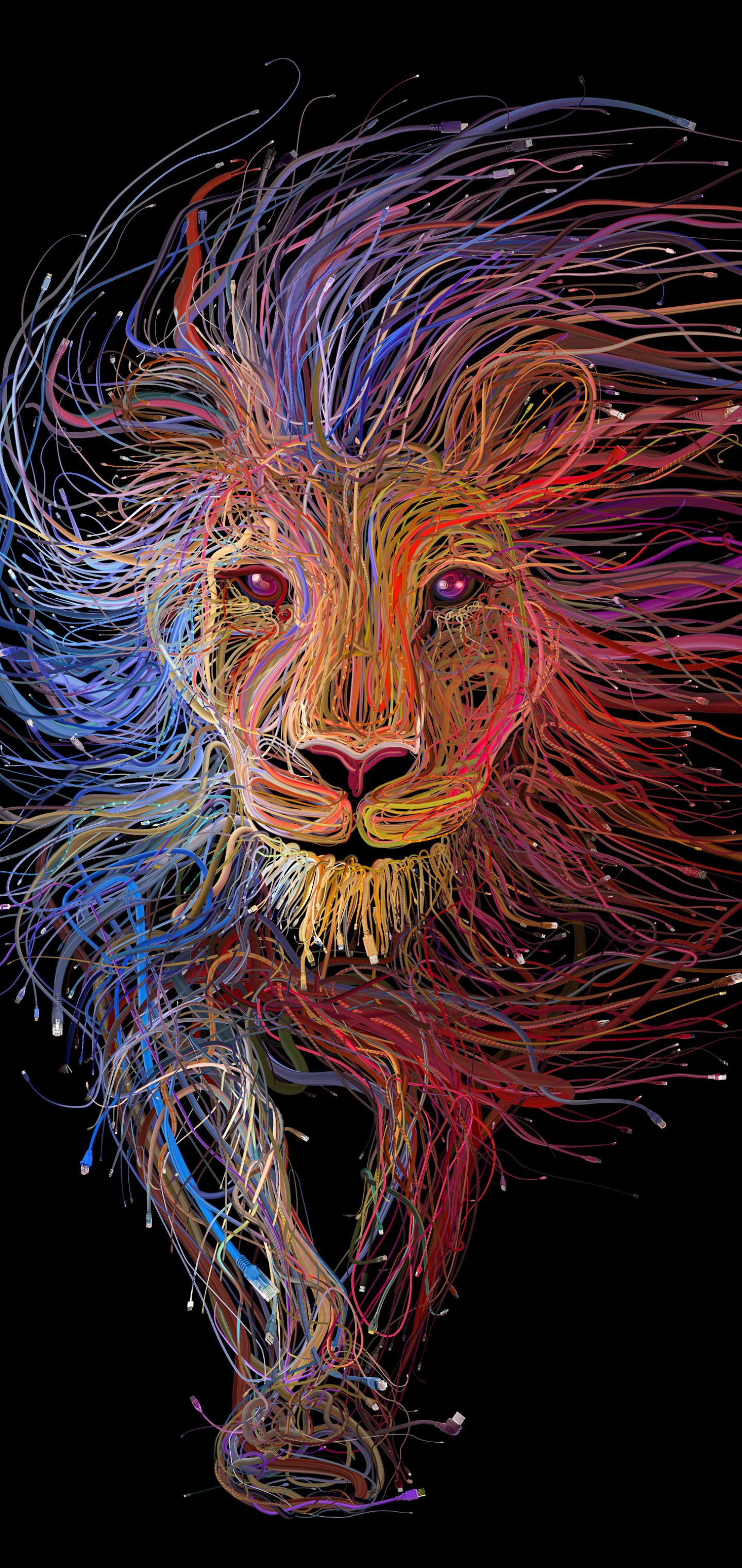 Free download wallpaper Fantasy, Lion, Colors, Colorful, Fantasy Animals on your PC desktop