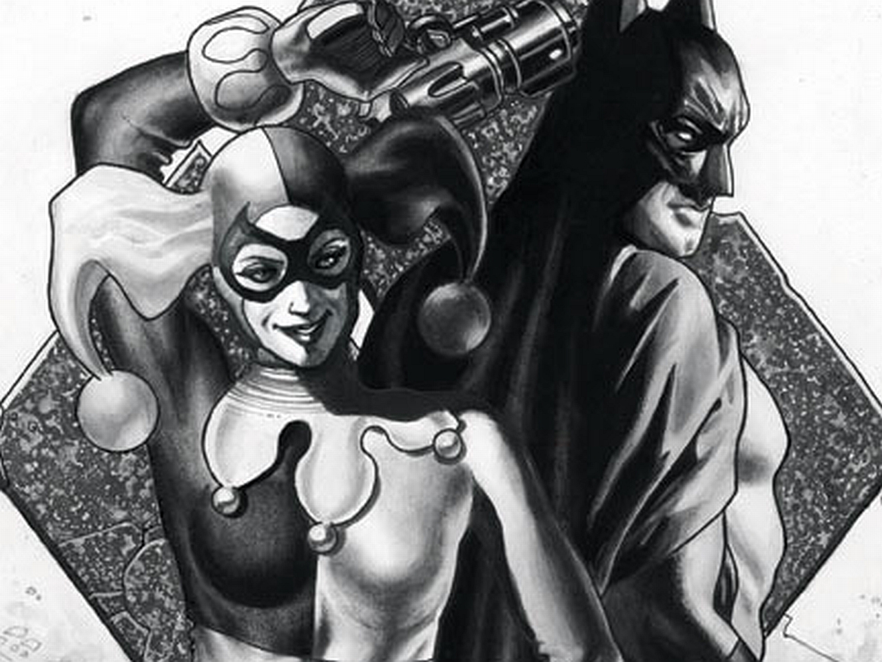 Baixar papel de parede para celular de História Em Quadrinhos, Harley Quinn, Homem Morcego gratuito.