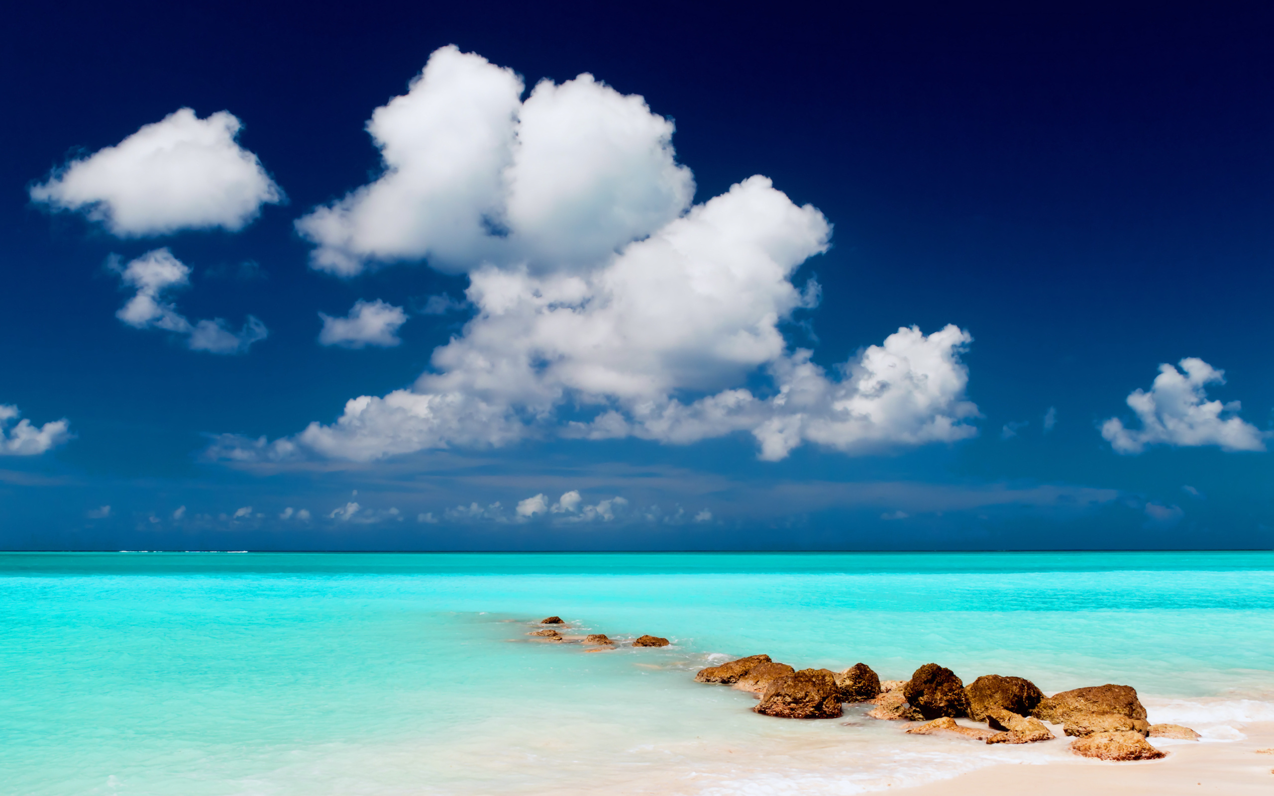 Free download wallpaper Landscape, Sky, Sea, Clouds, Beach on your PC desktop