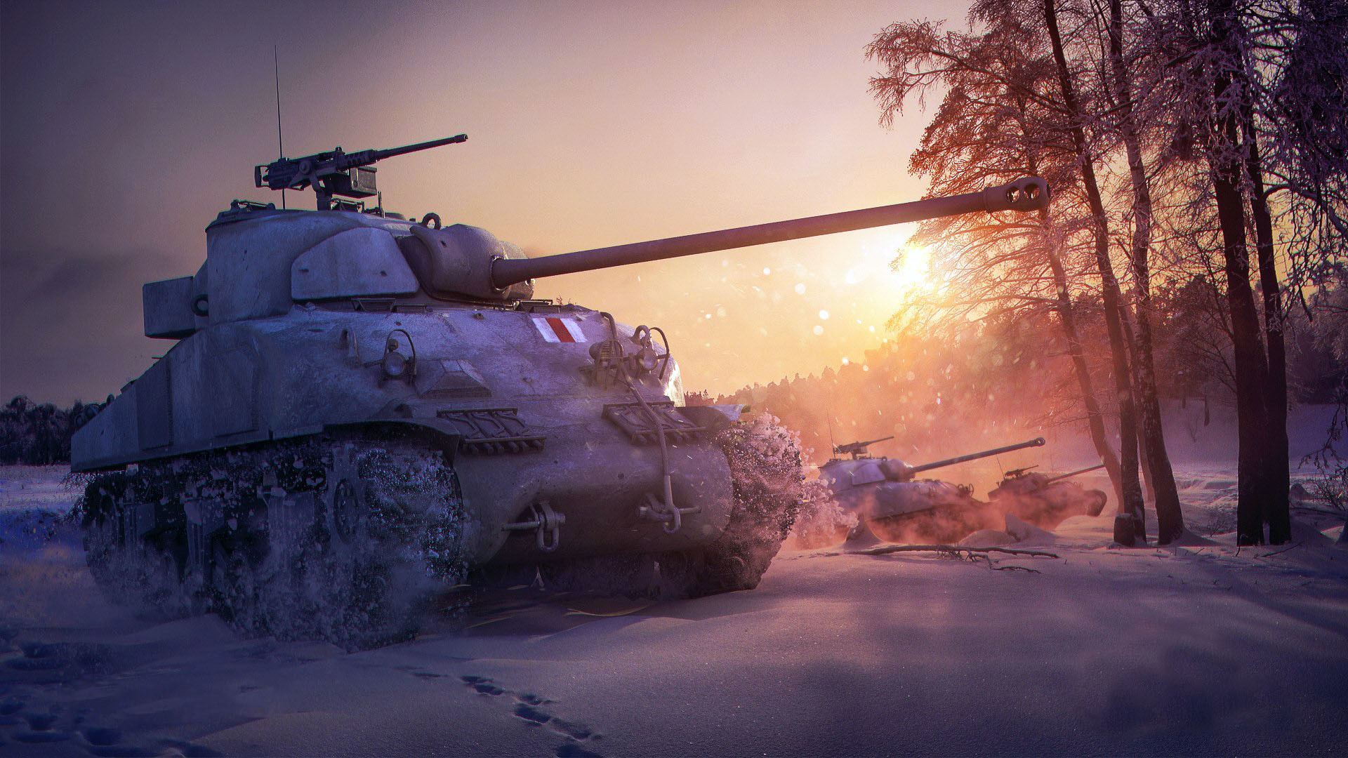 Handy-Wallpaper Winter, Schnee, World Of Tanks, Panzer, Computerspiele kostenlos herunterladen.