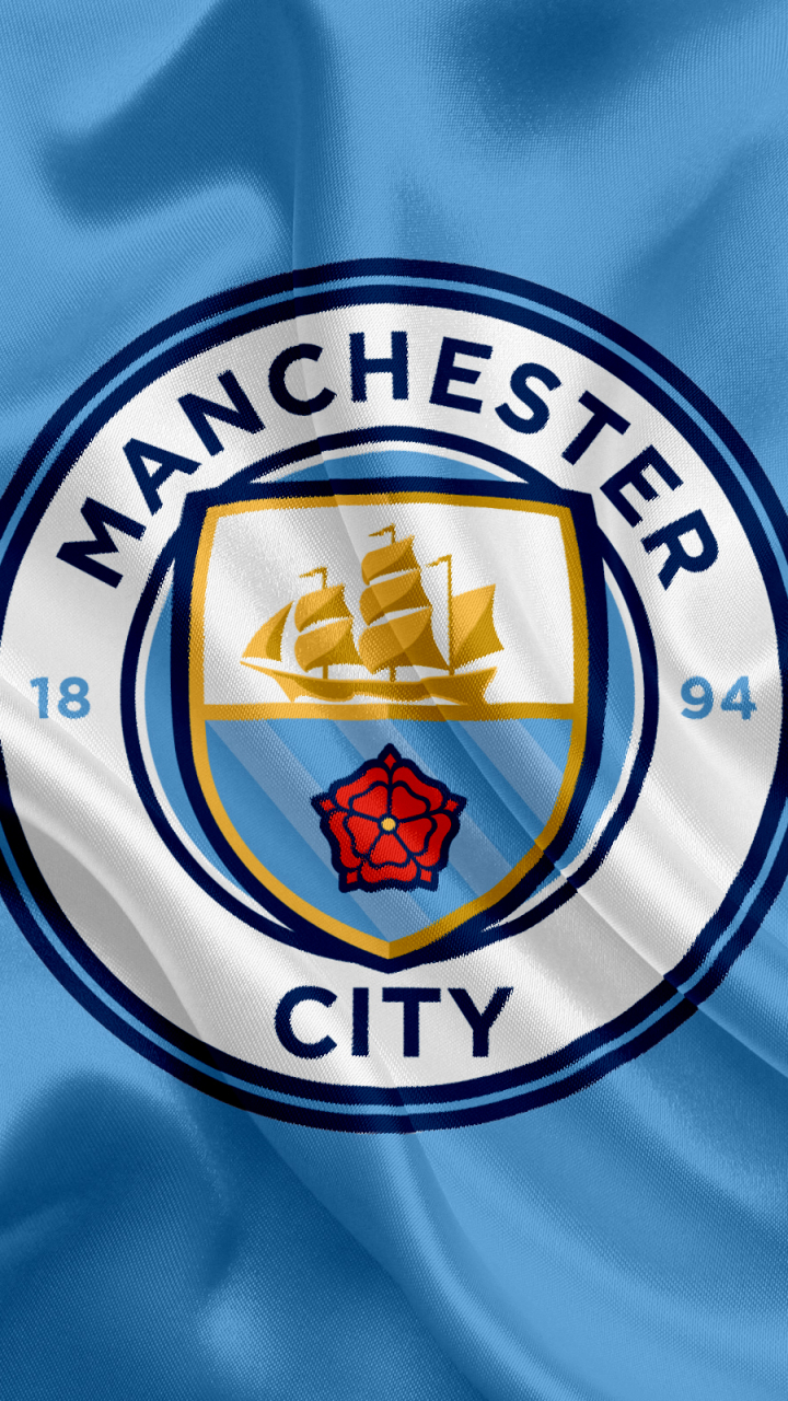 Handy-Wallpaper Sport, Fußball, Logo, Manchester City kostenlos herunterladen.