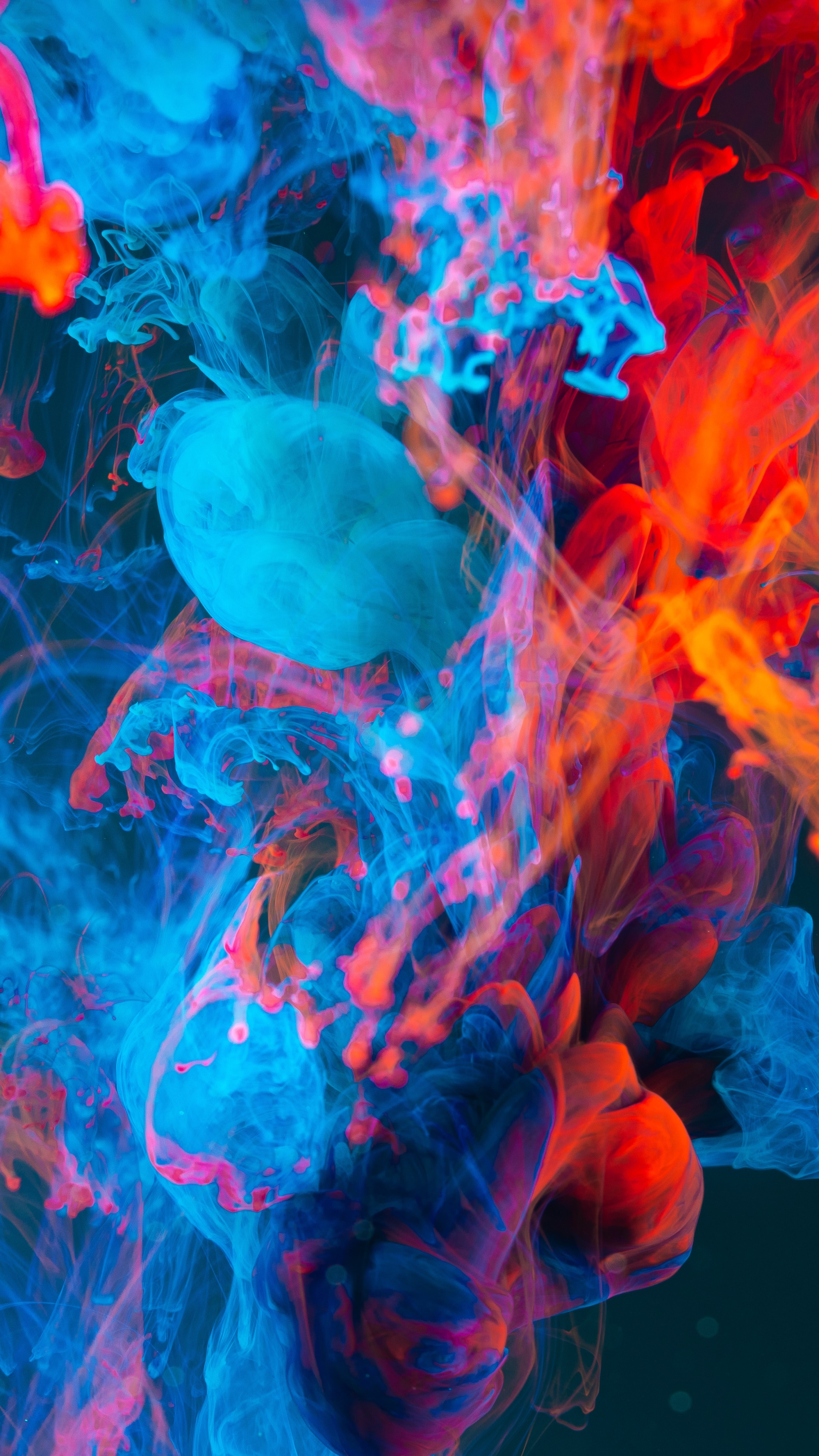 Download mobile wallpaper Abstract, Smoke, Colors, Orange (Color) for free.