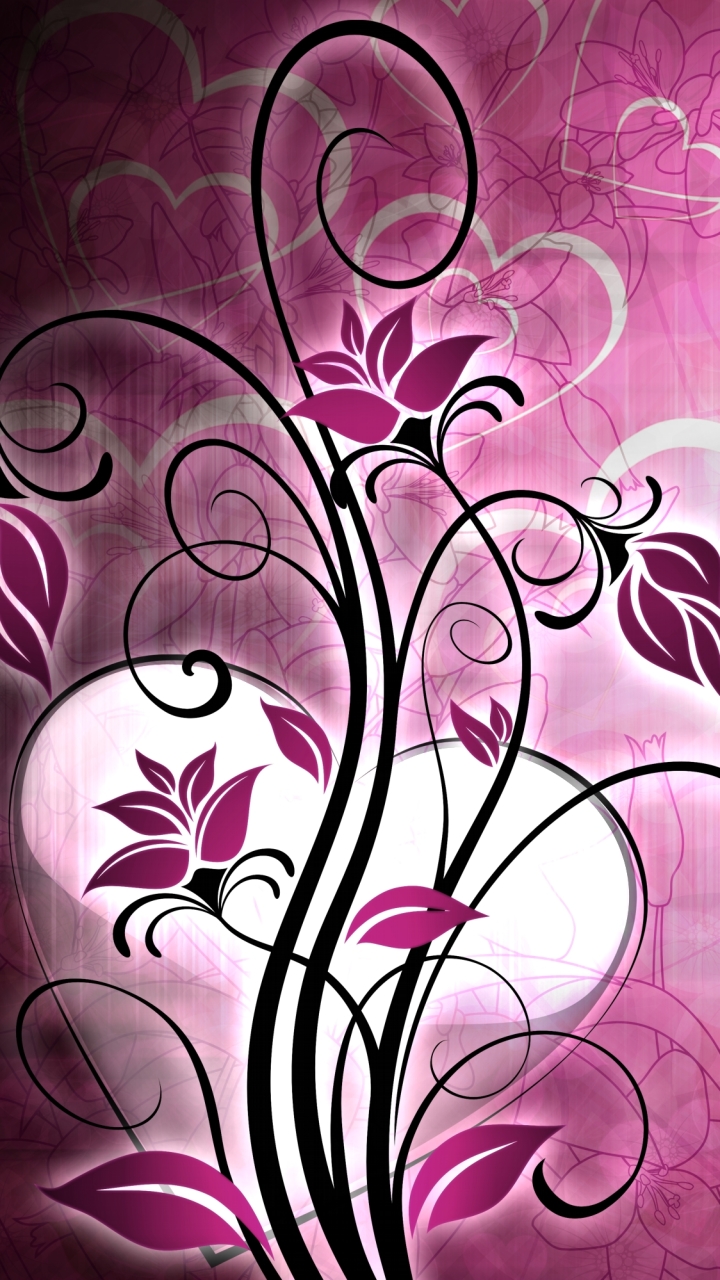 Download mobile wallpaper Flowers, Flower, Design, Purple, Artistic for free.