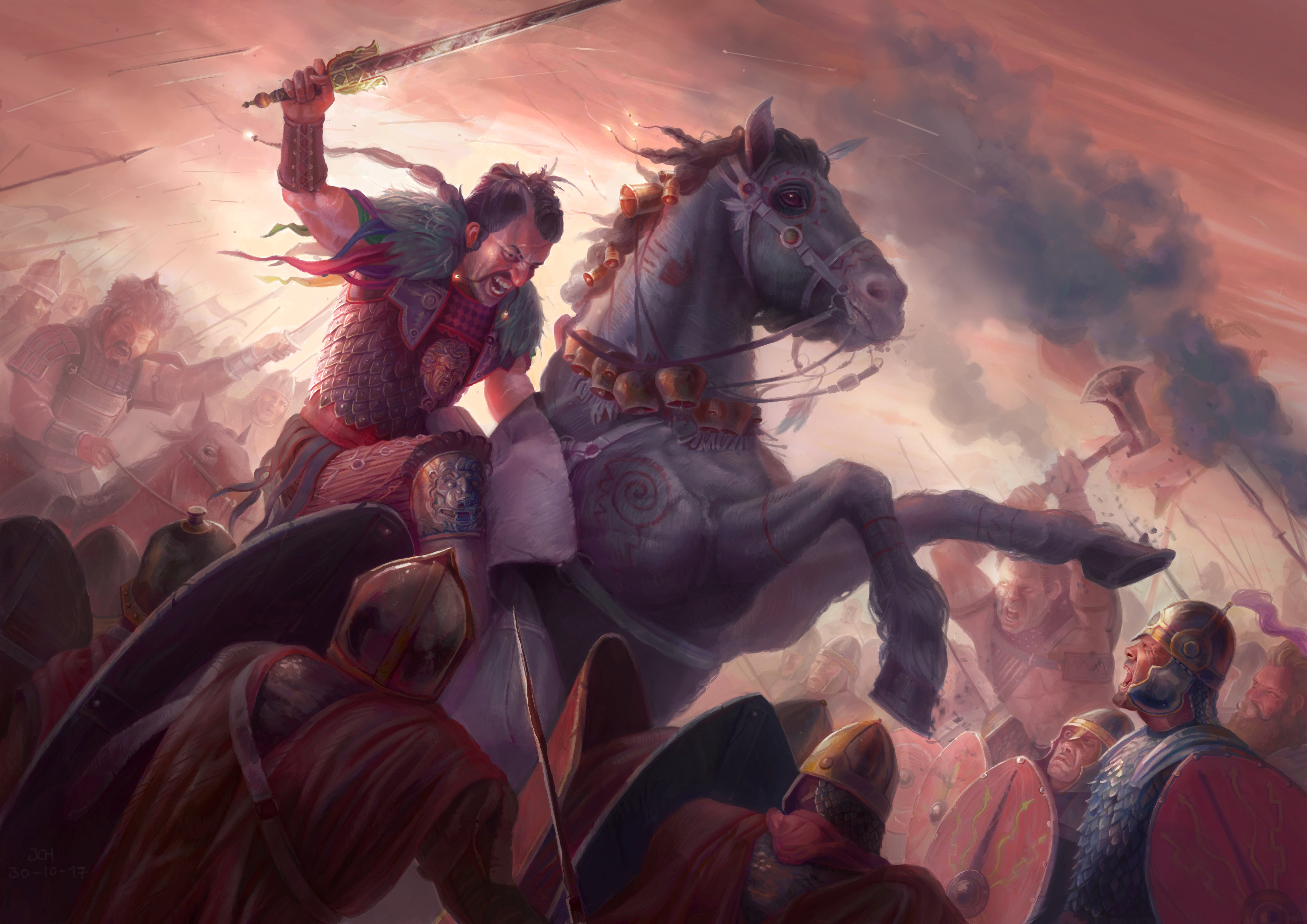 Baixe gratuitamente a imagem Fantasia, Guerreiro, Cavalo, Batalha na área de trabalho do seu PC
