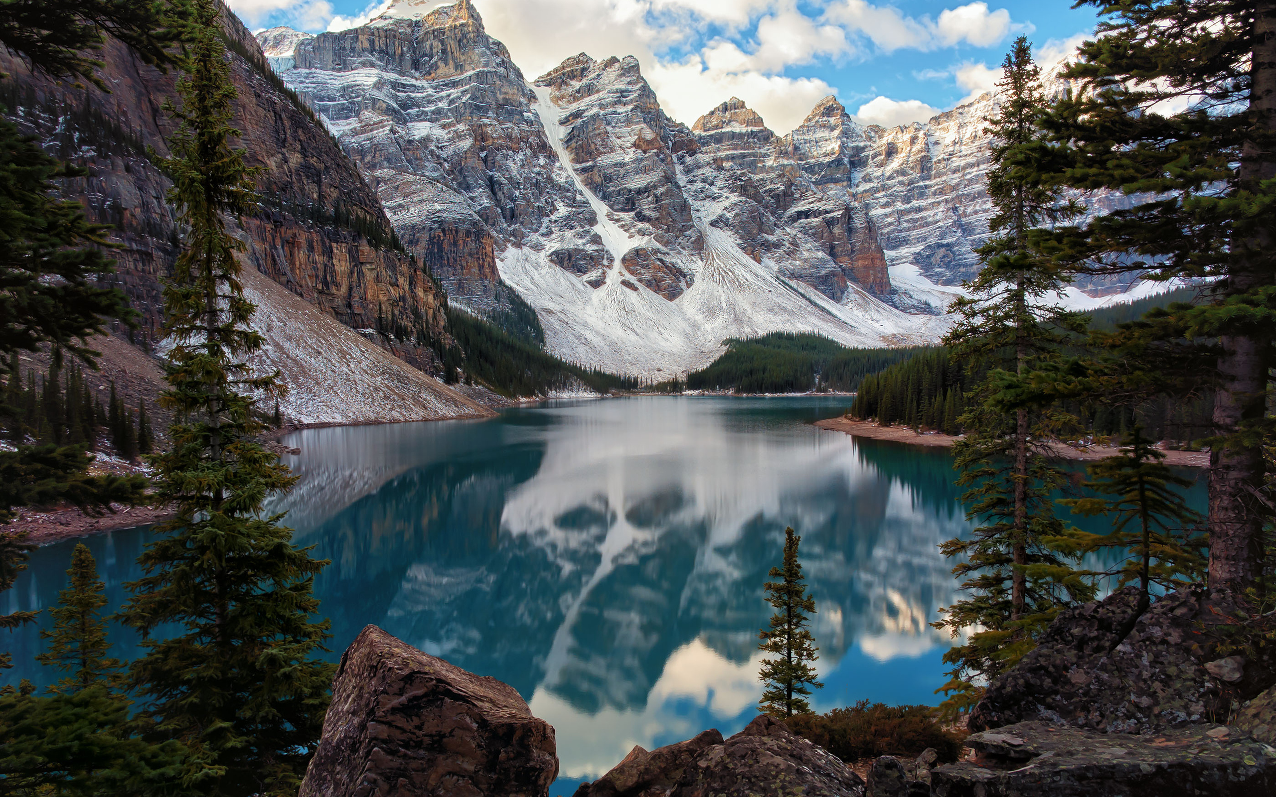 Téléchargez gratuitement l'image Montagne, Lac, Arbre, Des Lacs, Lac Moraine, La Nature, Terre/nature, Réflection sur le bureau de votre PC