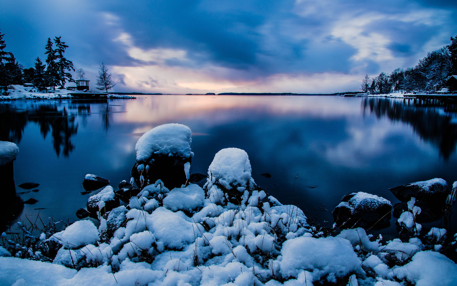 Скачать картинку Зима, Снег, Озеро, Синий, Земля/природа в телефон бесплатно.