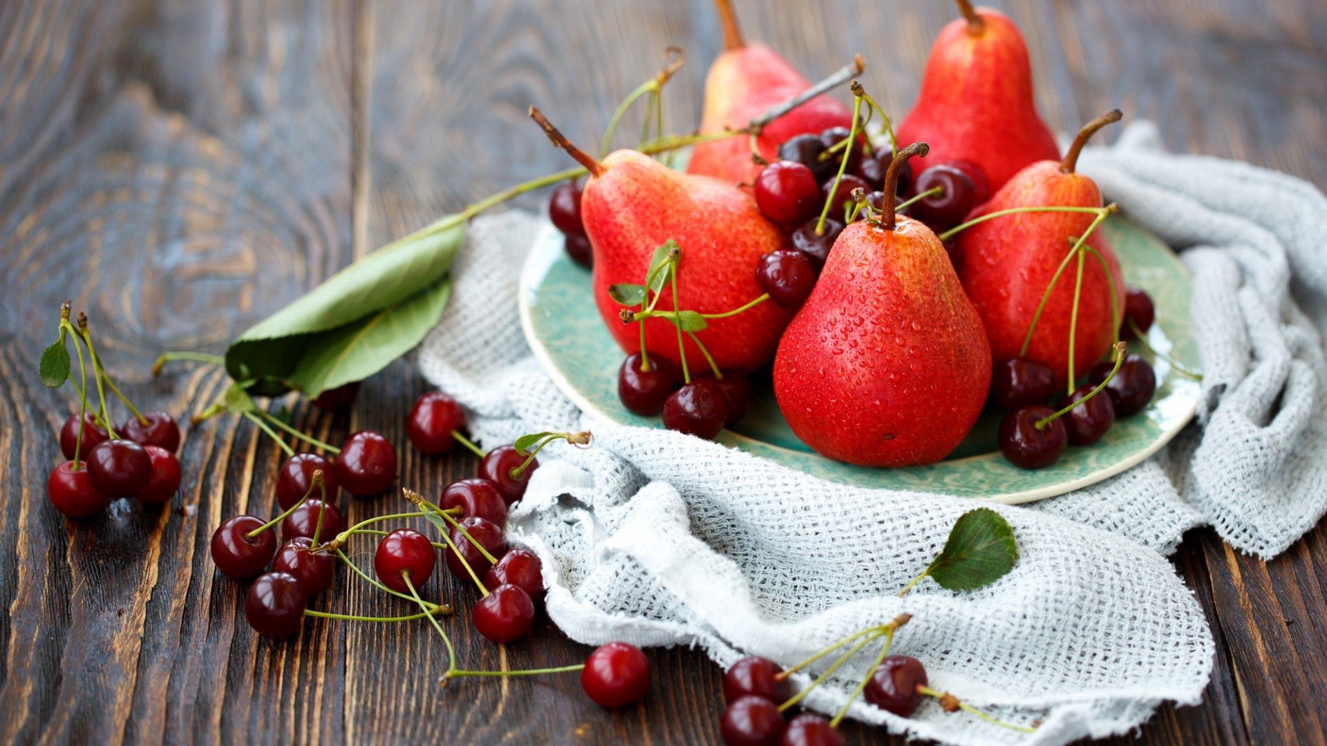 pears, fruits, sweet cherry, food, berries