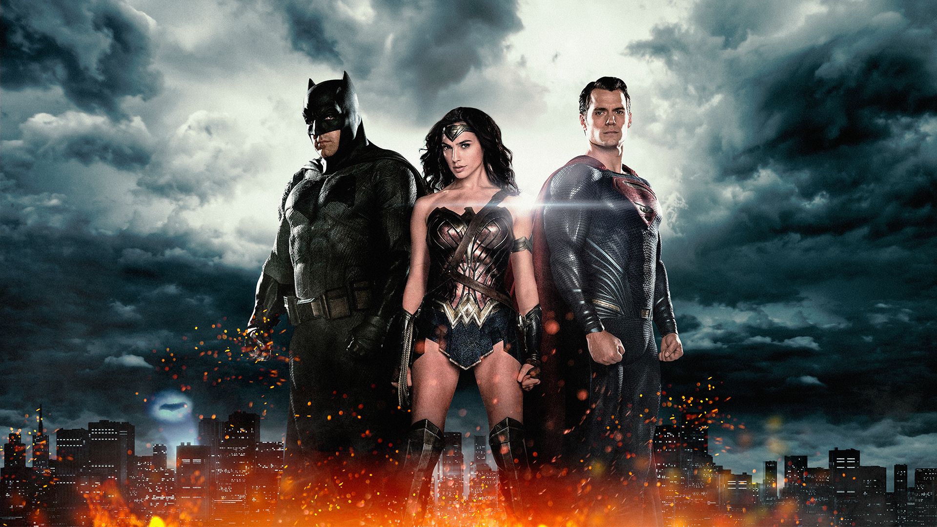 396698 скачать обои кино, бэтмен против супермена: на заре справедливости, бэтмен, галь гадот, генри кавилл, супермен, чудо женщина - заставки и картинки бесплатно