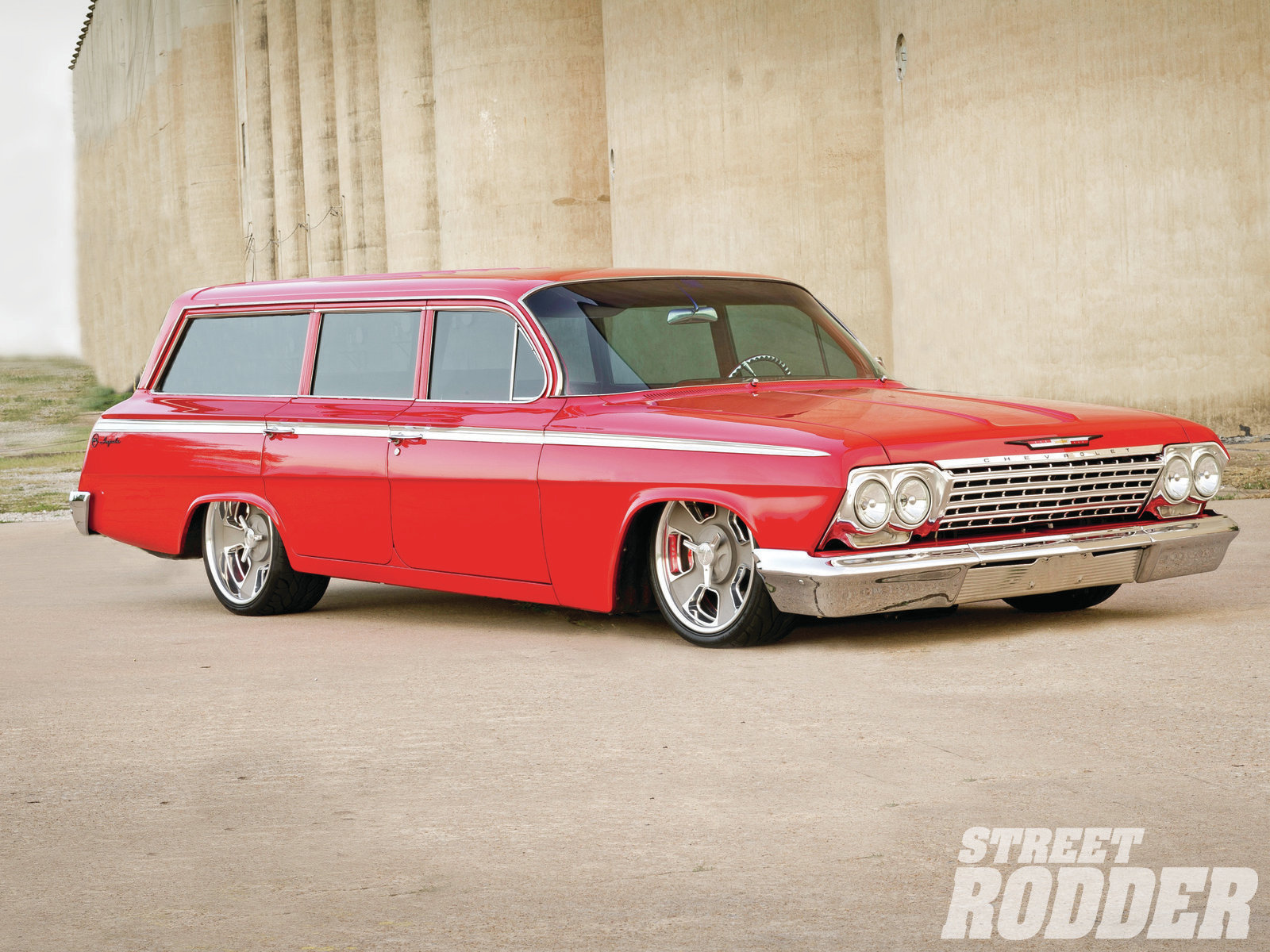 Download mobile wallpaper 1962 Chevrolet Four Door Wagon, Chevrolet, Vehicles for free.