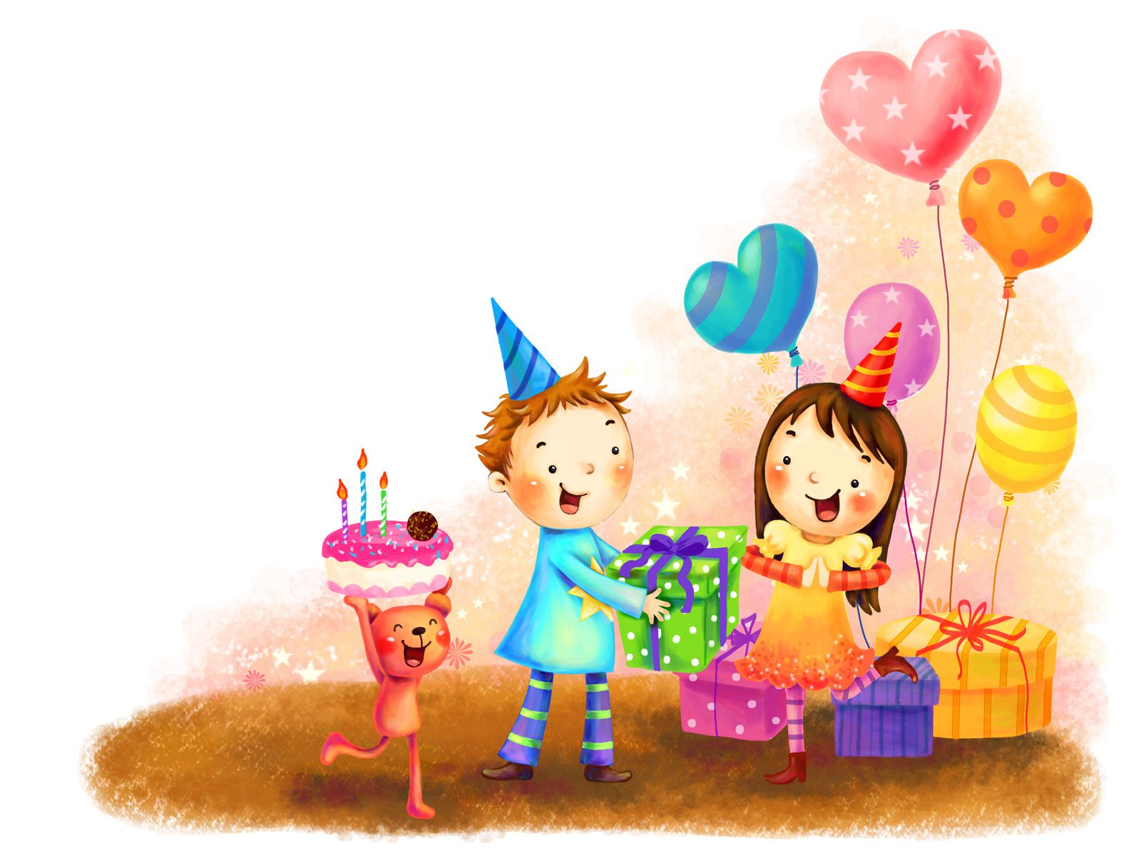 623796 baixar papel de parede feriados, aniversário, balão, criança, urso teddy - protetores de tela e imagens gratuitamente