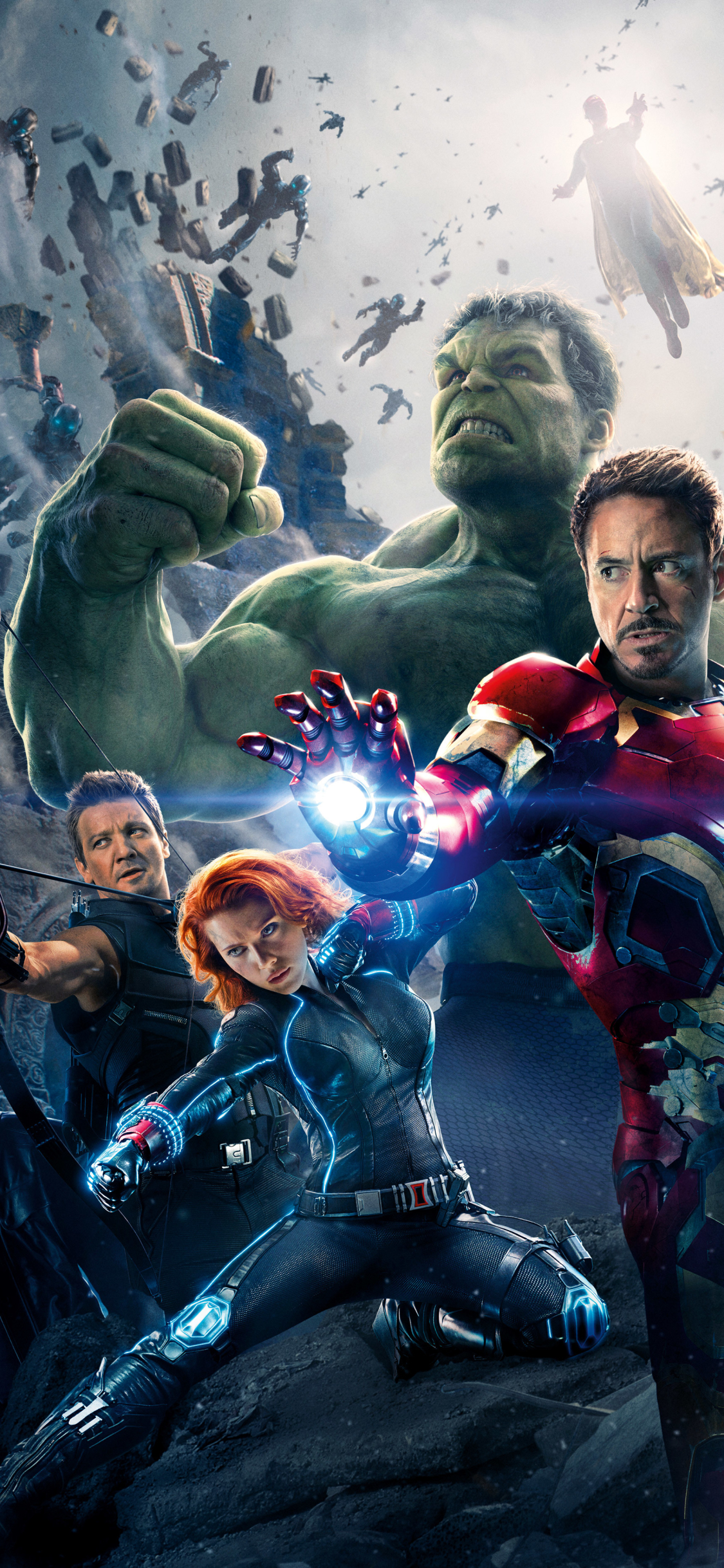 Handy-Wallpaper Hulk, Robert Downey Jr, Chris Evans, Filme, Ironman, Kapitän Amerika, Rächer, Die Rächer, Avengers: Age Of Ultron kostenlos herunterladen.