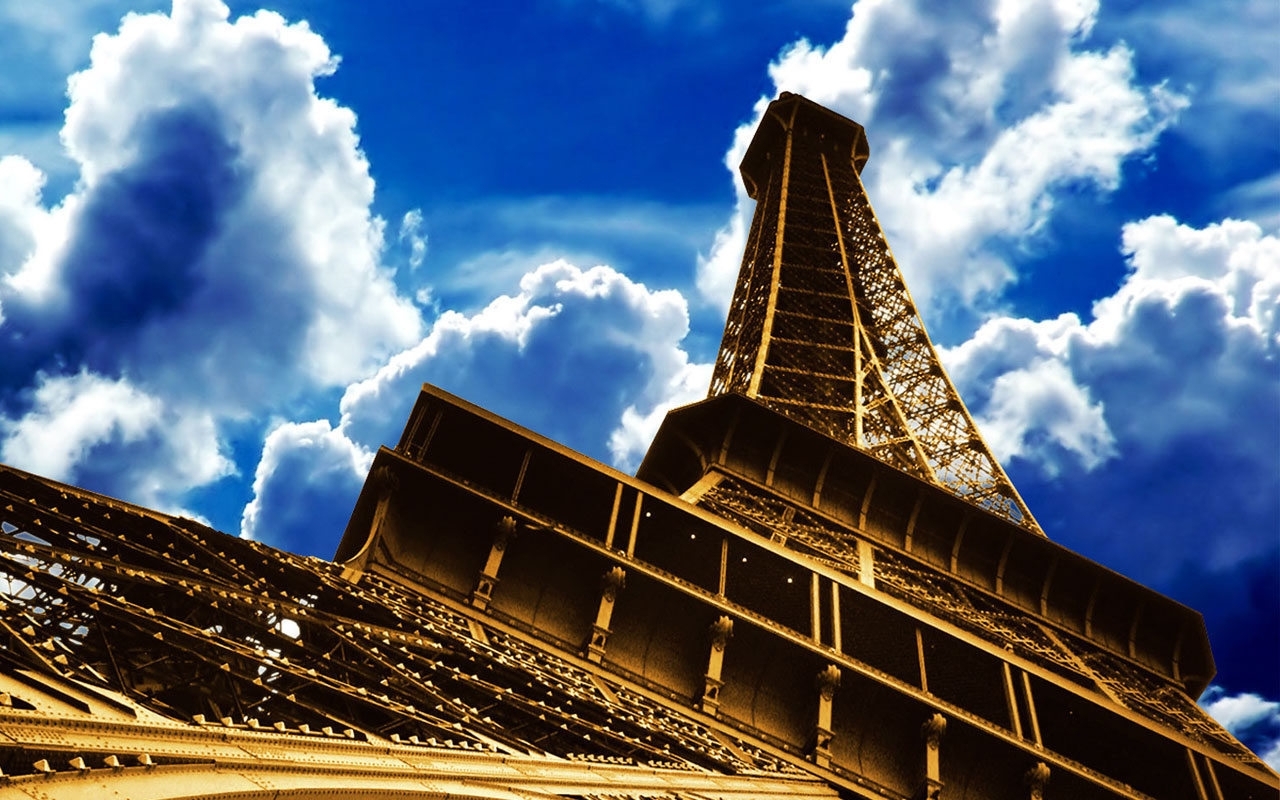 Скачати мобільні шпалери Архітектура, Небо, Париж, Ейфелева Вежа безкоштовно.