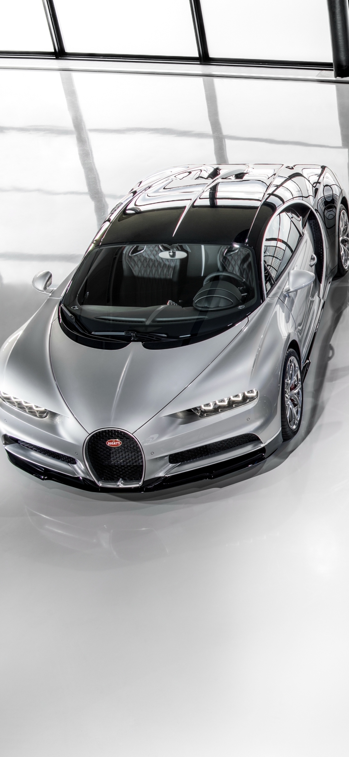 Download mobile wallpaper Bugatti, Car, Supercar, Vehicle, Bugatti Chiron, Vehicles, Silver Car for free.