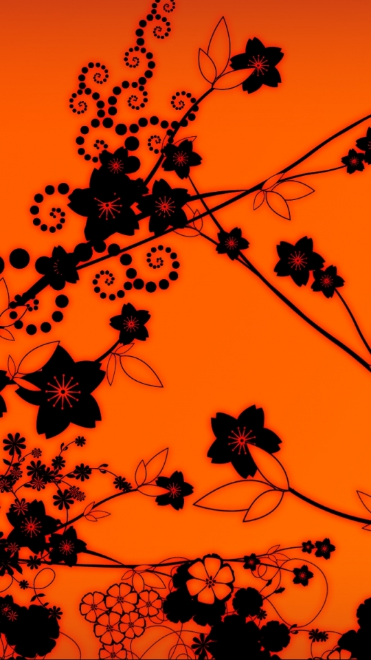 Handy-Wallpaper Natur, Blume, Künstlerisch, Orange Farbe) kostenlos herunterladen.