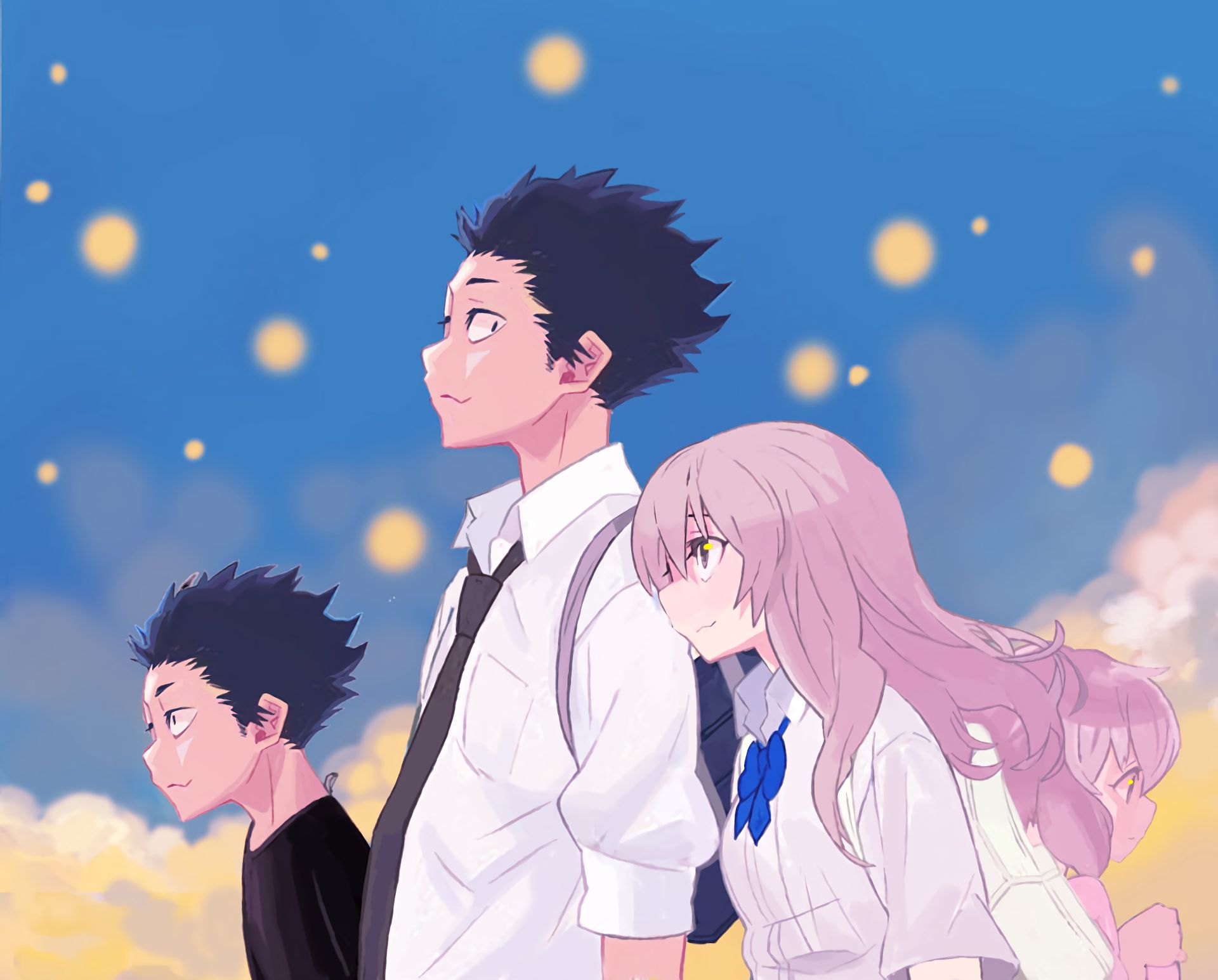 Laden Sie das Animes, Shouko Nishimiya, Shoya Ishida, Koe No Katachi-Bild kostenlos auf Ihren PC-Desktop herunter