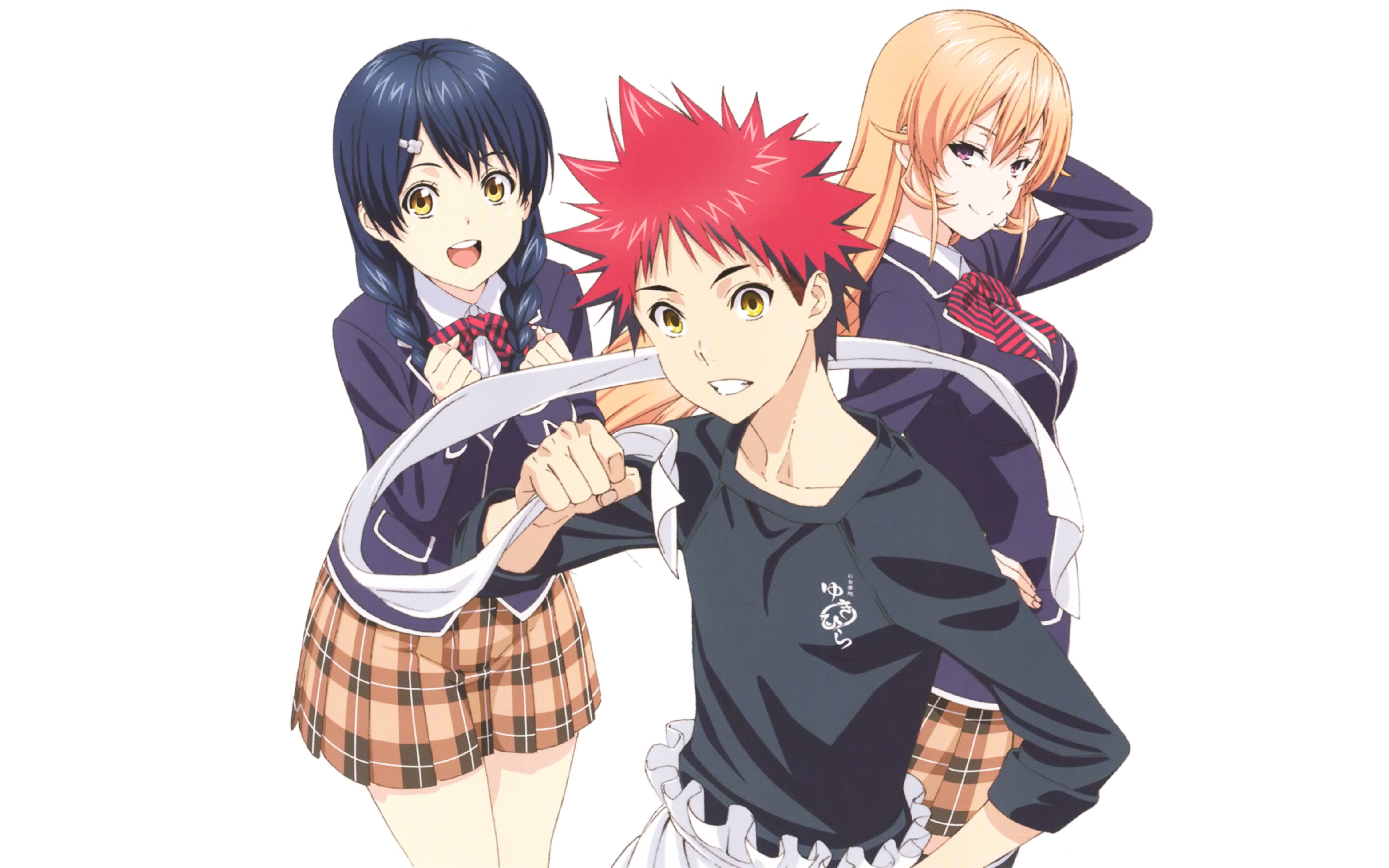 anime, food wars: shokugeki no soma, erina nakiri, megumi tadokoro, sōma yukihira