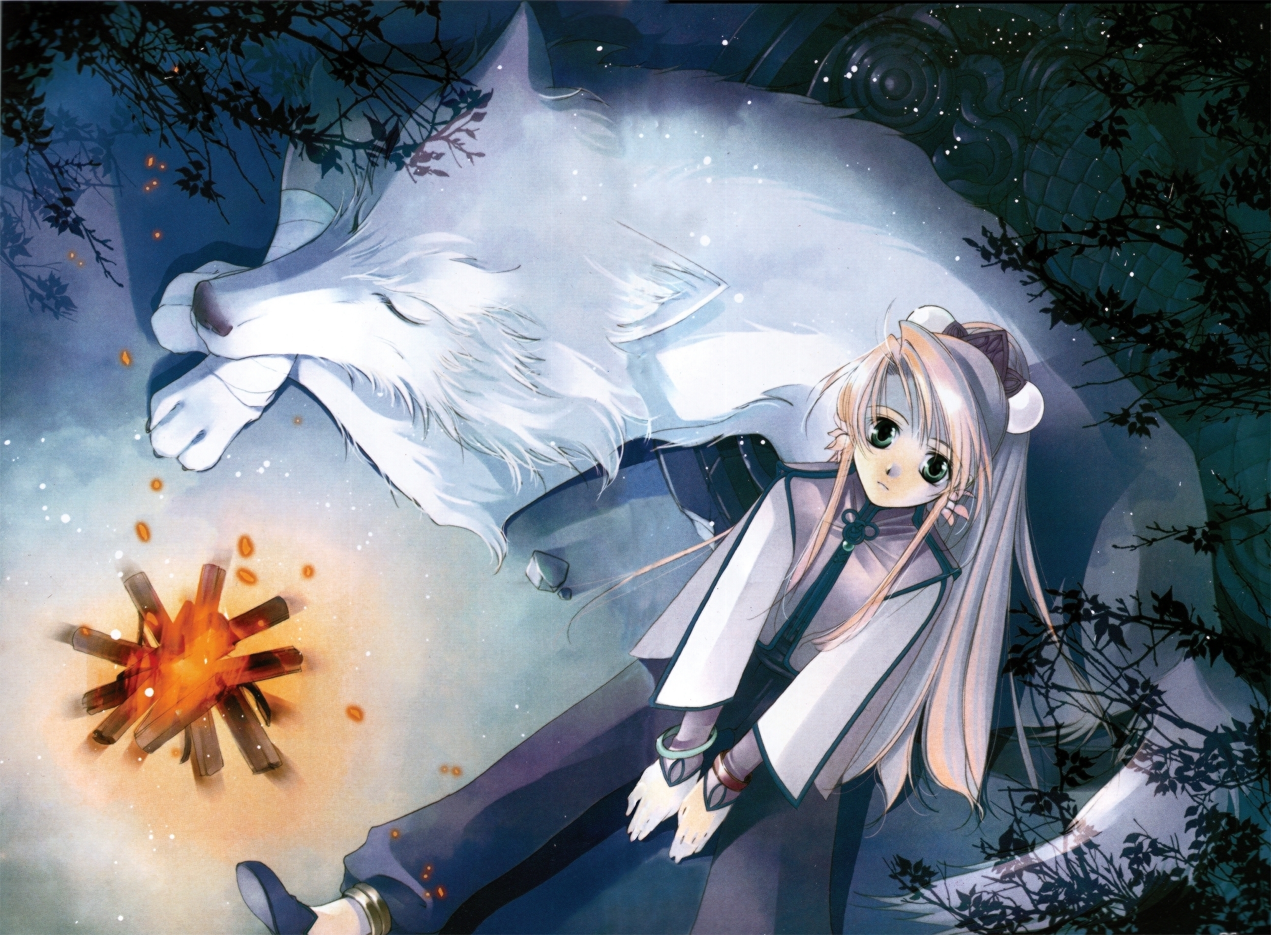 Free download wallpaper Anime, Wolf, Original on your PC desktop