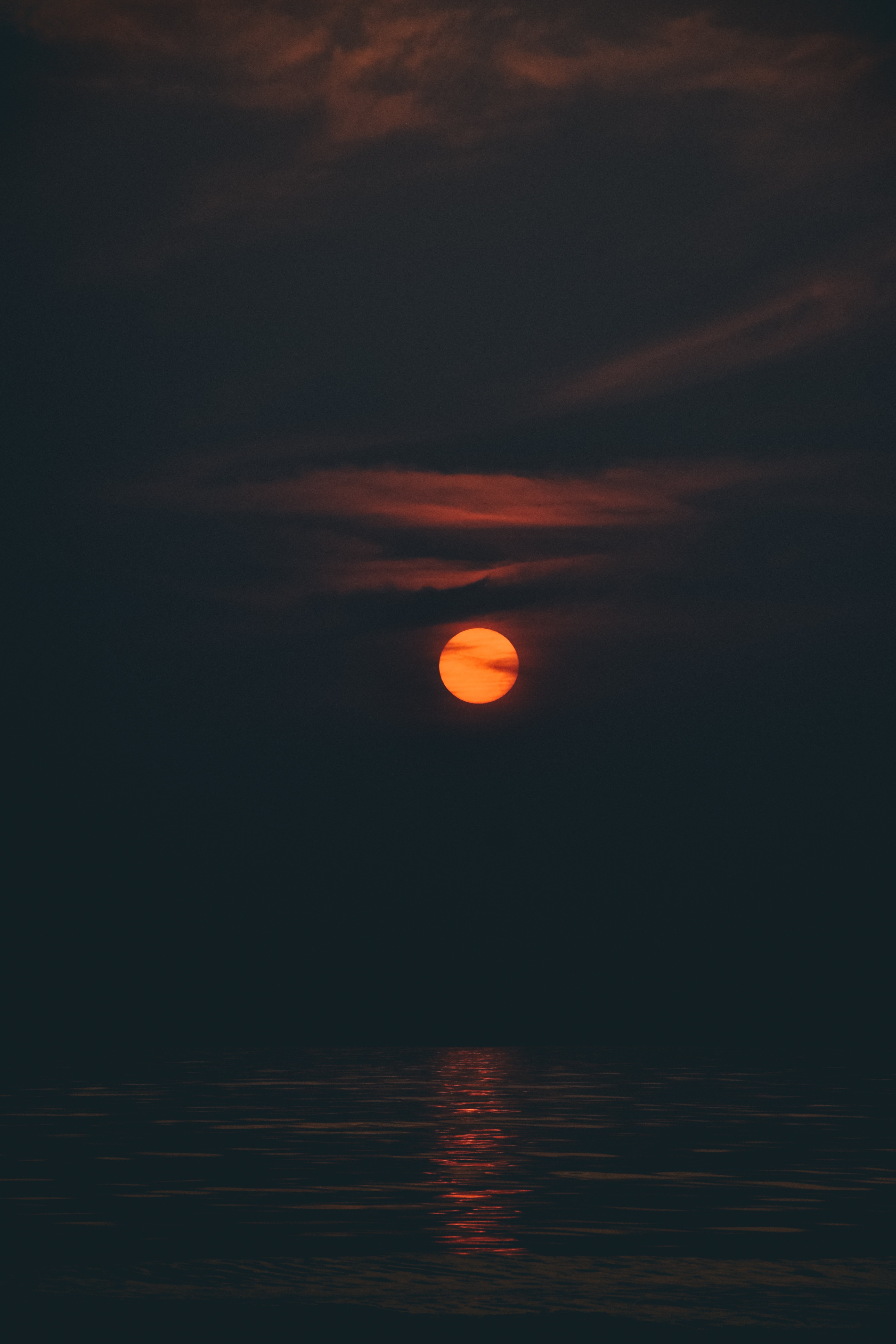 moon, dark, sunset, sky, night, ocean, mumbai mobile wallpaper