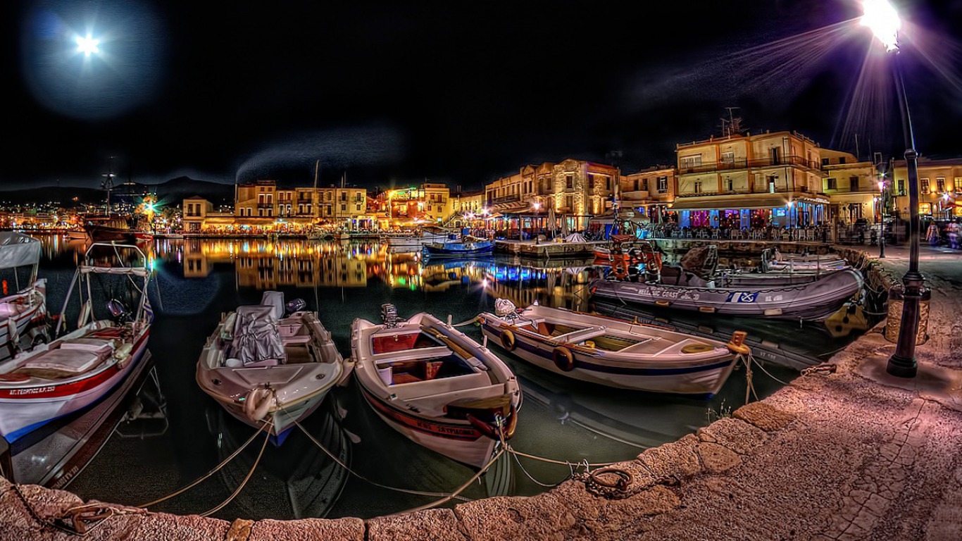 Free download wallpaper City, Evening, Boat, Hdr, Vehicles, Marina on your PC desktop