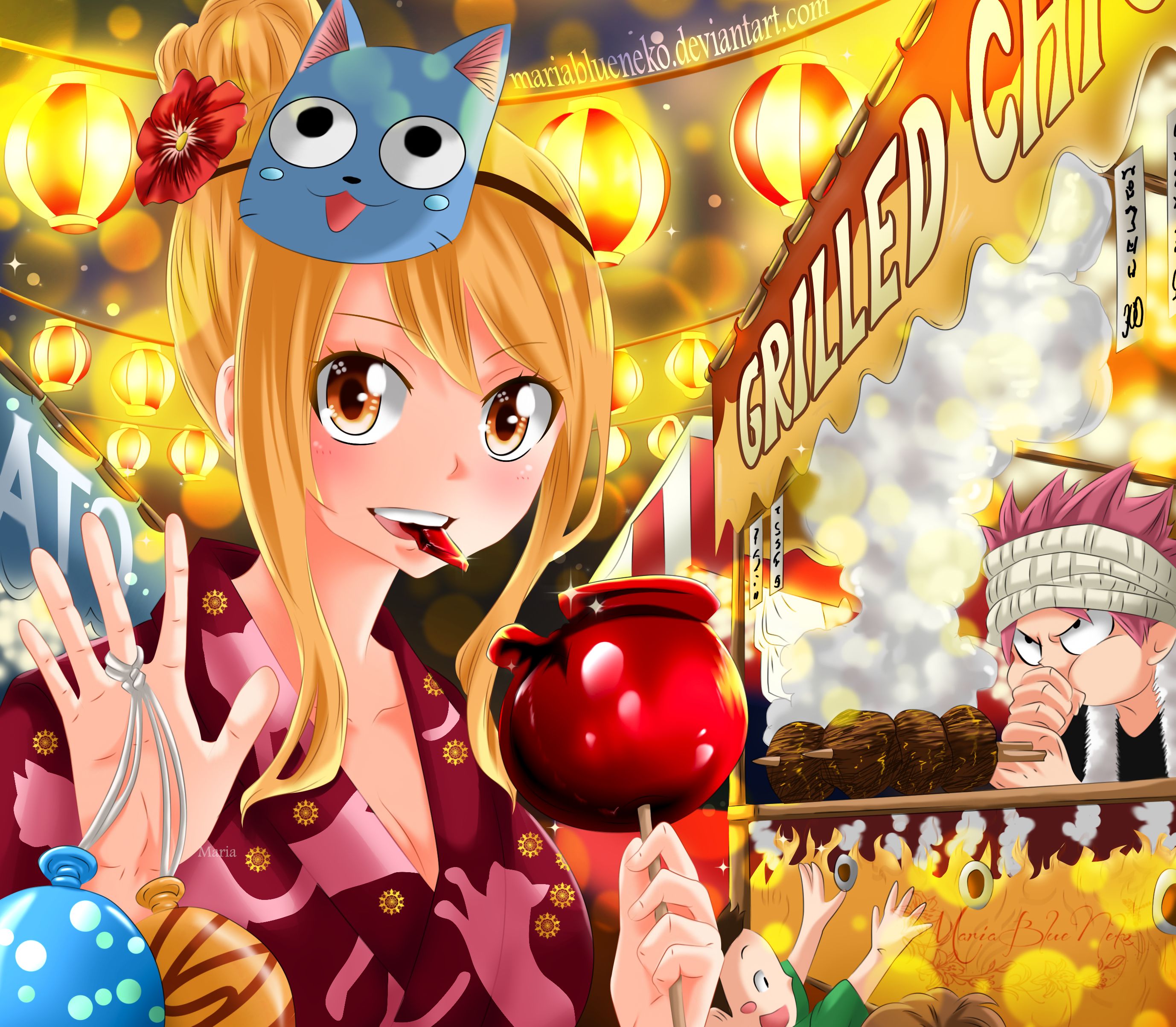 Descarga gratuita de fondo de pantalla para móvil de Fairy Tail, Animado, Lucy Heartfilia, Natsu Dragneel.