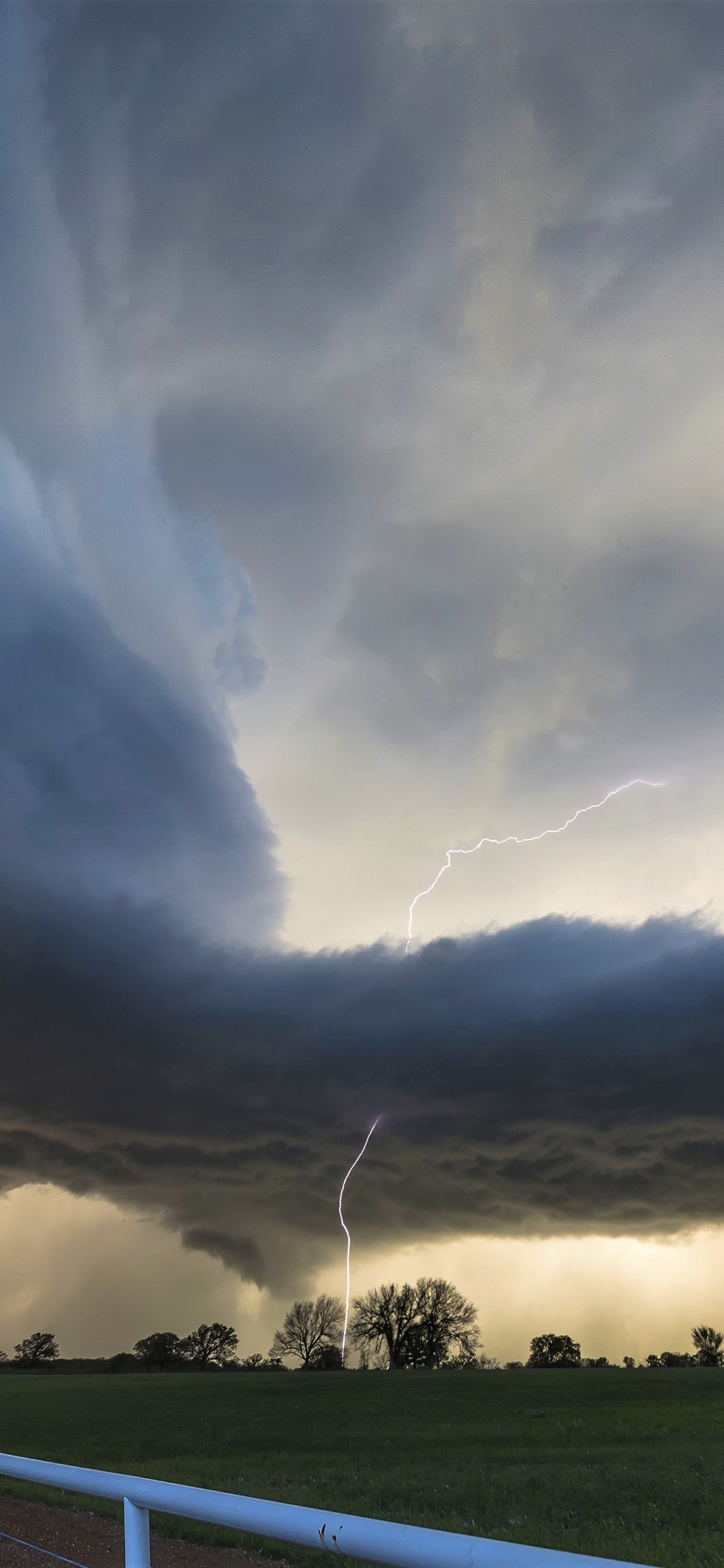 Download mobile wallpaper Lightning, Earth, Field, Tornado for free.