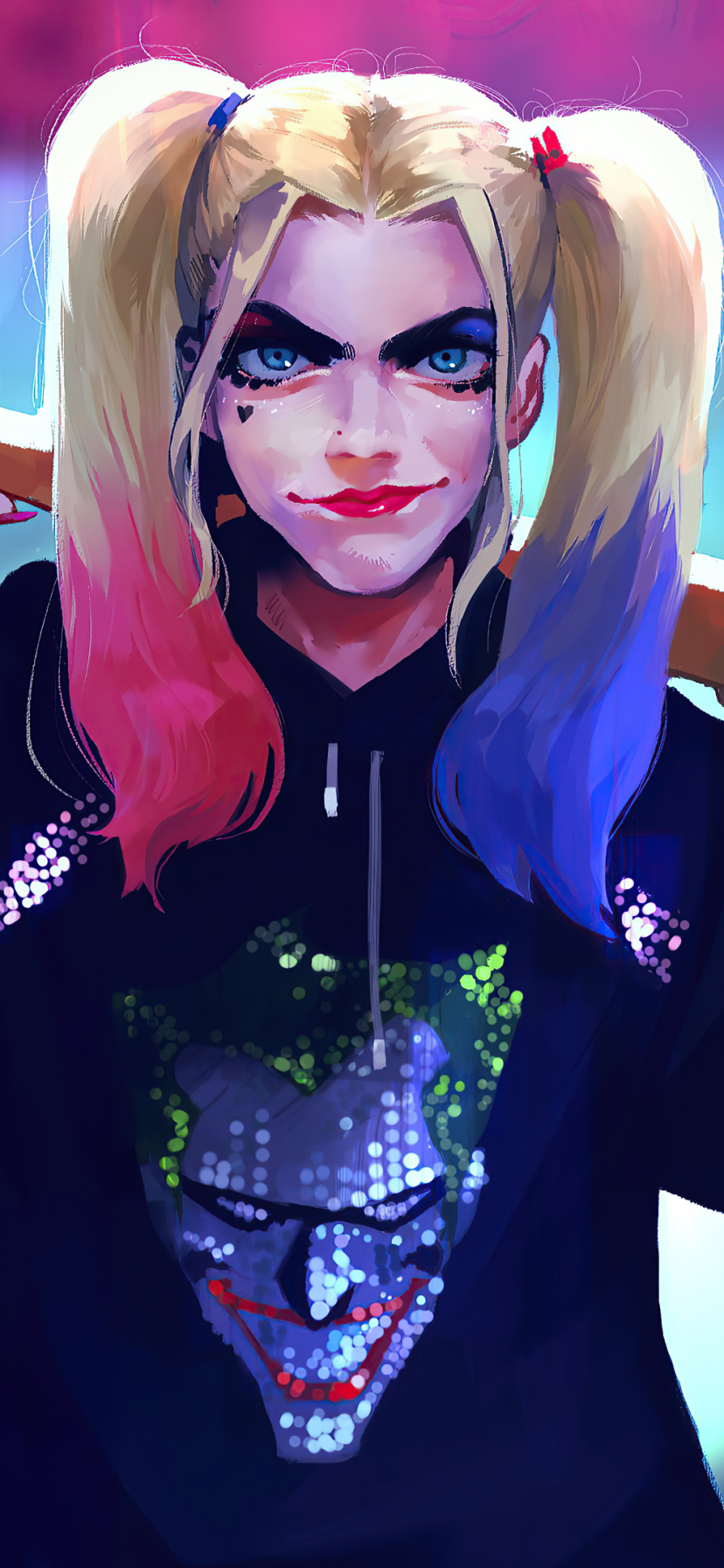 Handy-Wallpaper Blond, Blaue Augen, Blondinen, Comics, Harley Quinn, Dc Comics, Twintails kostenlos herunterladen.