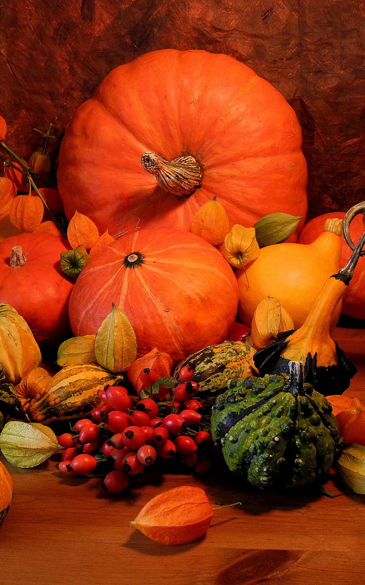 Download mobile wallpaper Pumpkin, Still Life, Leaf, Fall, Photography, Gourd for free.