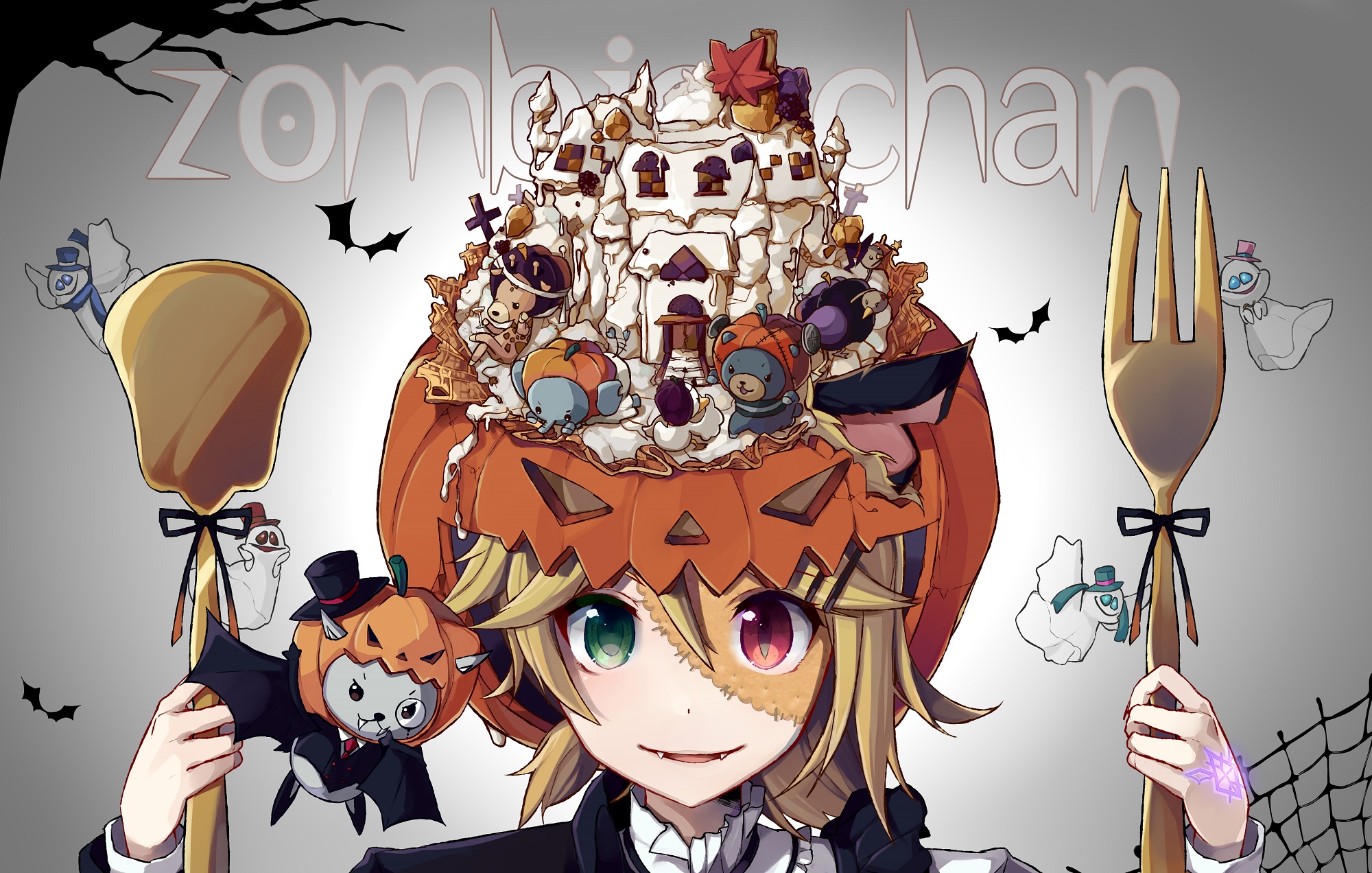 Download mobile wallpaper Anime, Halloween, Vocaloid, Rin Kagamine for free.