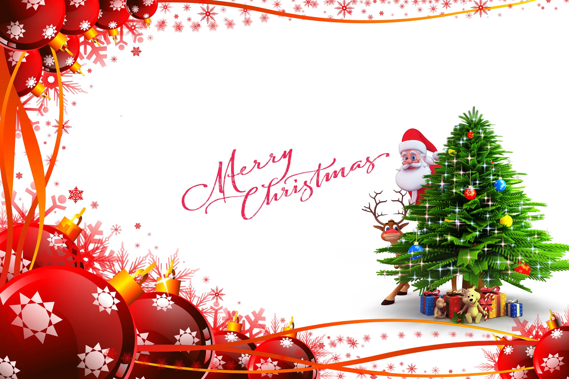 Baixar papel de parede para celular de Papai Noel, Natal, Árvore De Natal, Enfeites De Natal, Feriados, Feliz Natal gratuito.