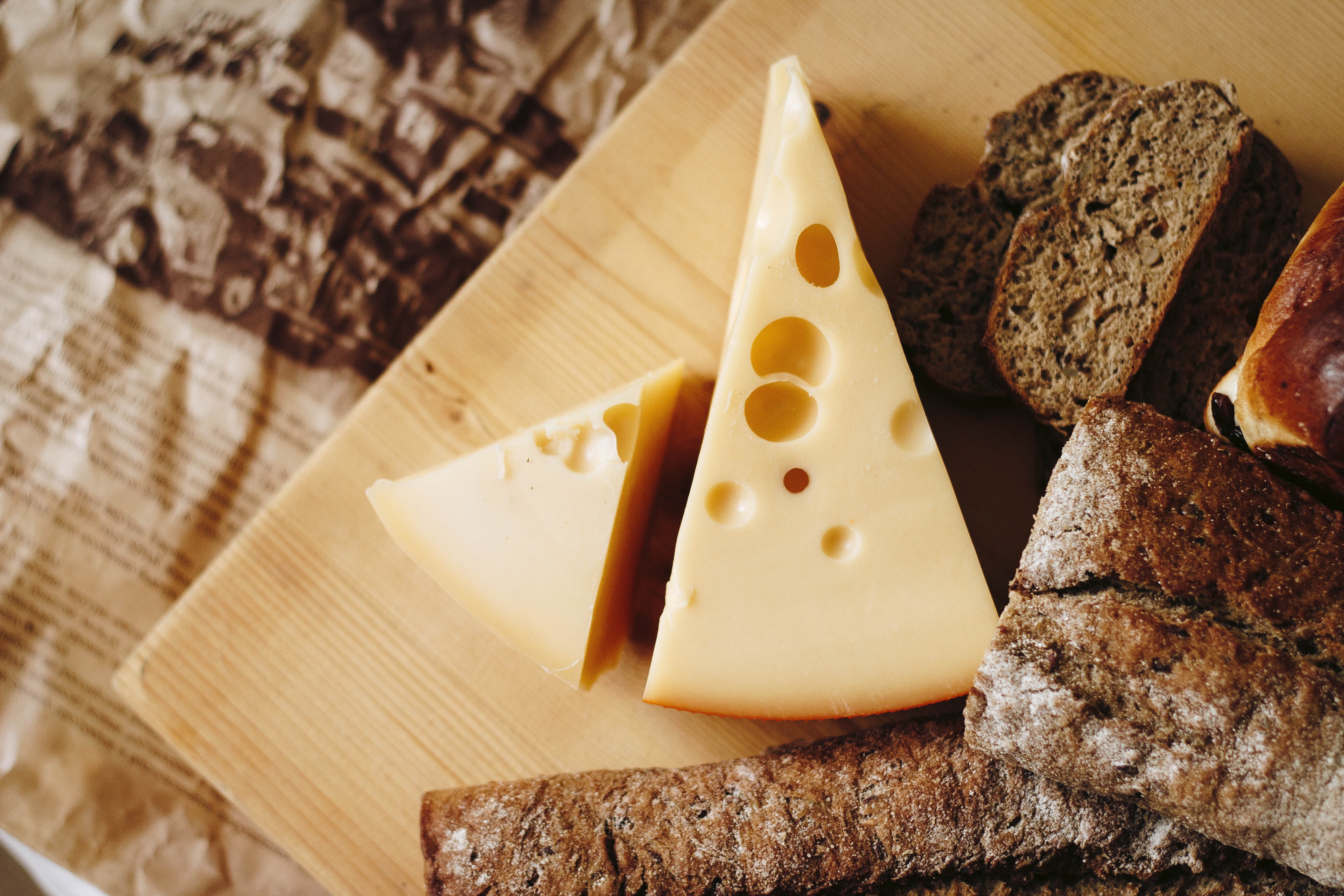 Download mobile wallpaper Food, Cheese, Still Life, Bread for free.