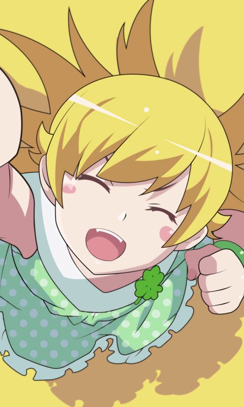 Download mobile wallpaper Anime, Blonde, Yellow Eyes, Monogatari (Series), Little Girl, Bakemonogatari, Monogatari Series: Second Season, Shinobu Oshino for free.