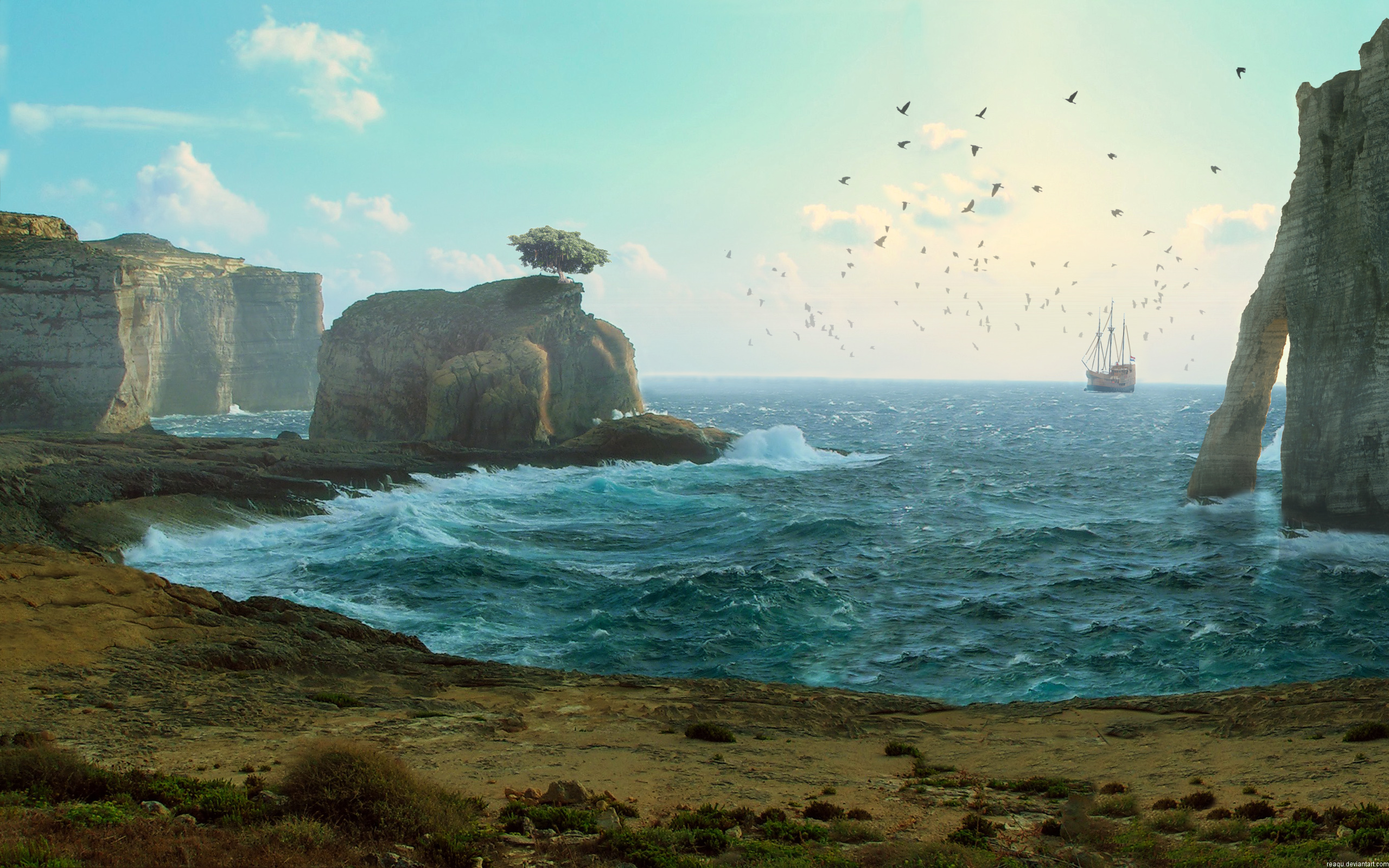 Free download wallpaper Landscape, Fantasy on your PC desktop