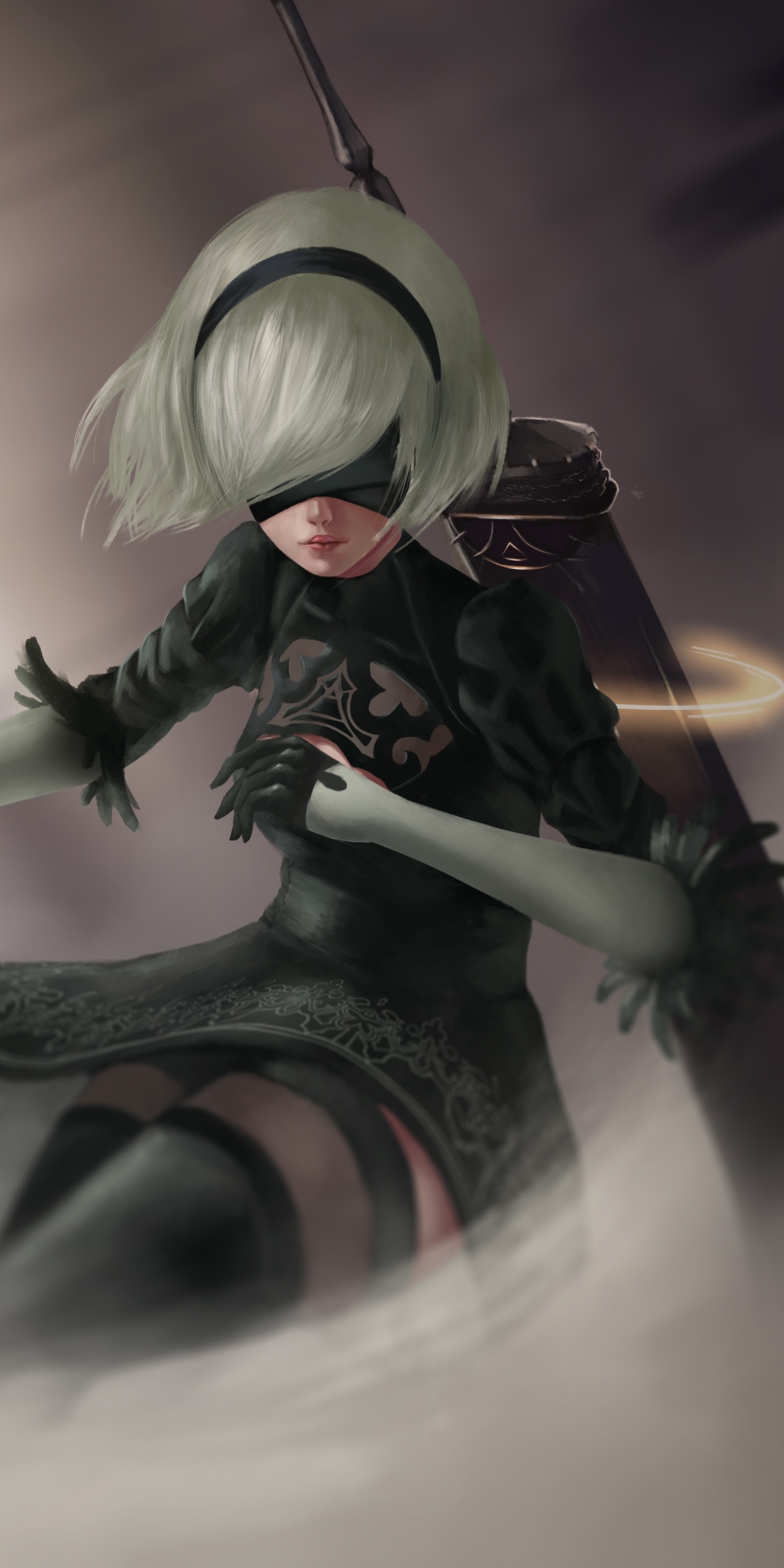 Descarga gratuita de fondo de pantalla para móvil de Videojuego, Cabello Corto, Pelo Blanco, Mujer Guerrera, Yorha No 2 Tipo B, Nier: Automata.