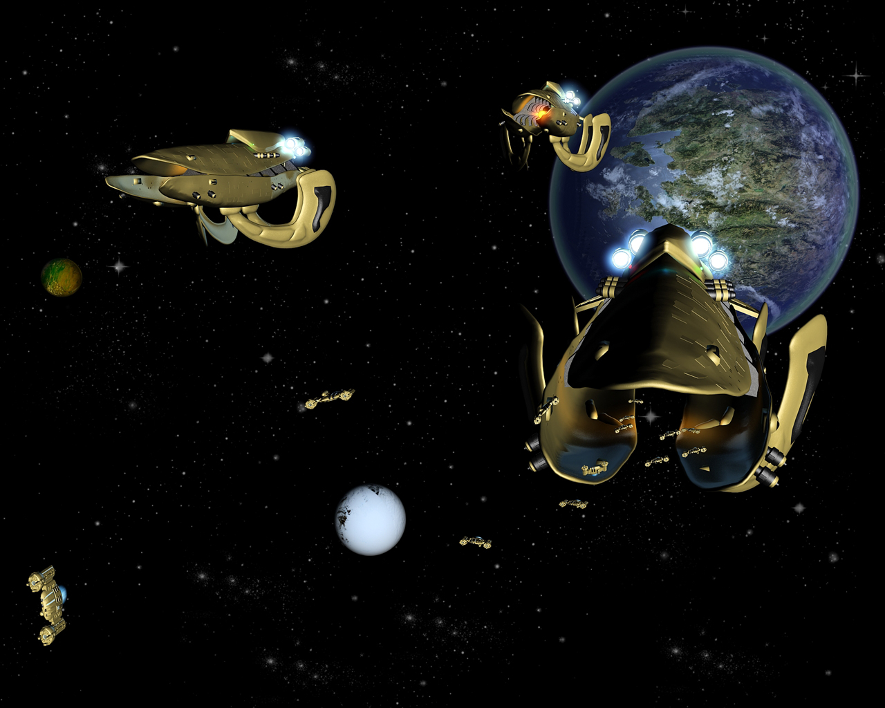 Laden Sie das Starcraft, Platz, Planet, Raumschiff, Computerspiele-Bild kostenlos auf Ihren PC-Desktop herunter