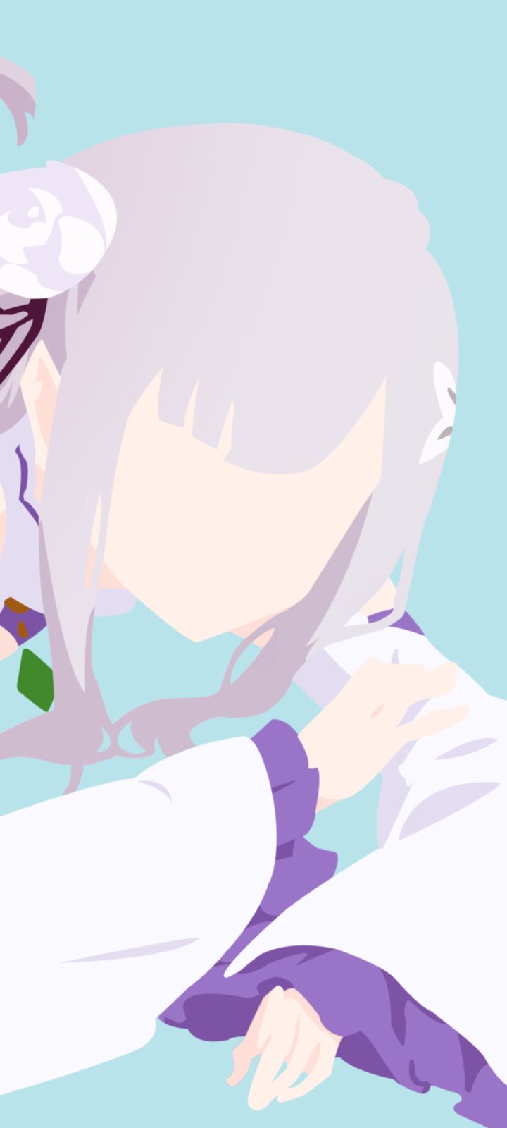 Baixar papel de parede para celular de Anime, Minimalista, Emília (Re:zero), Re:zero Começando A Vida Em Outro Mundo gratuito.