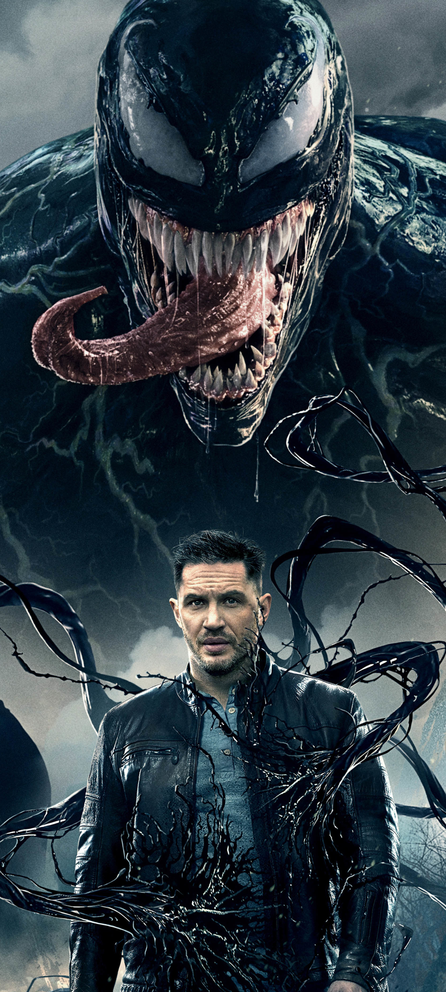 Download mobile wallpaper Tom Hardy, Venom, Movie, Superhero, Antihero, Eddie Brock for free.